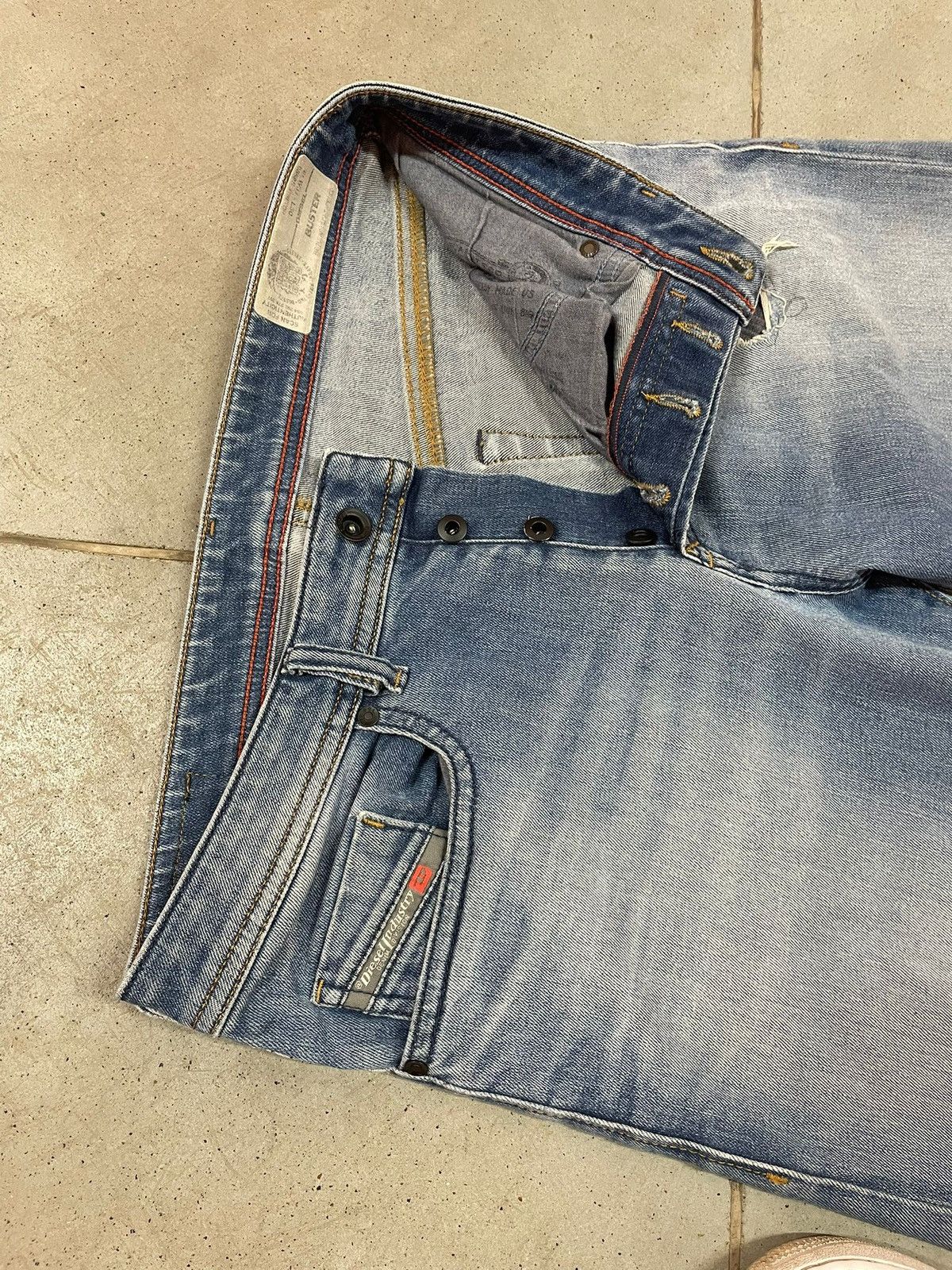 Diesel Vintage Diesel Distressed Patchwork Buster Jeans Size US 31 - 4 Thumbnail