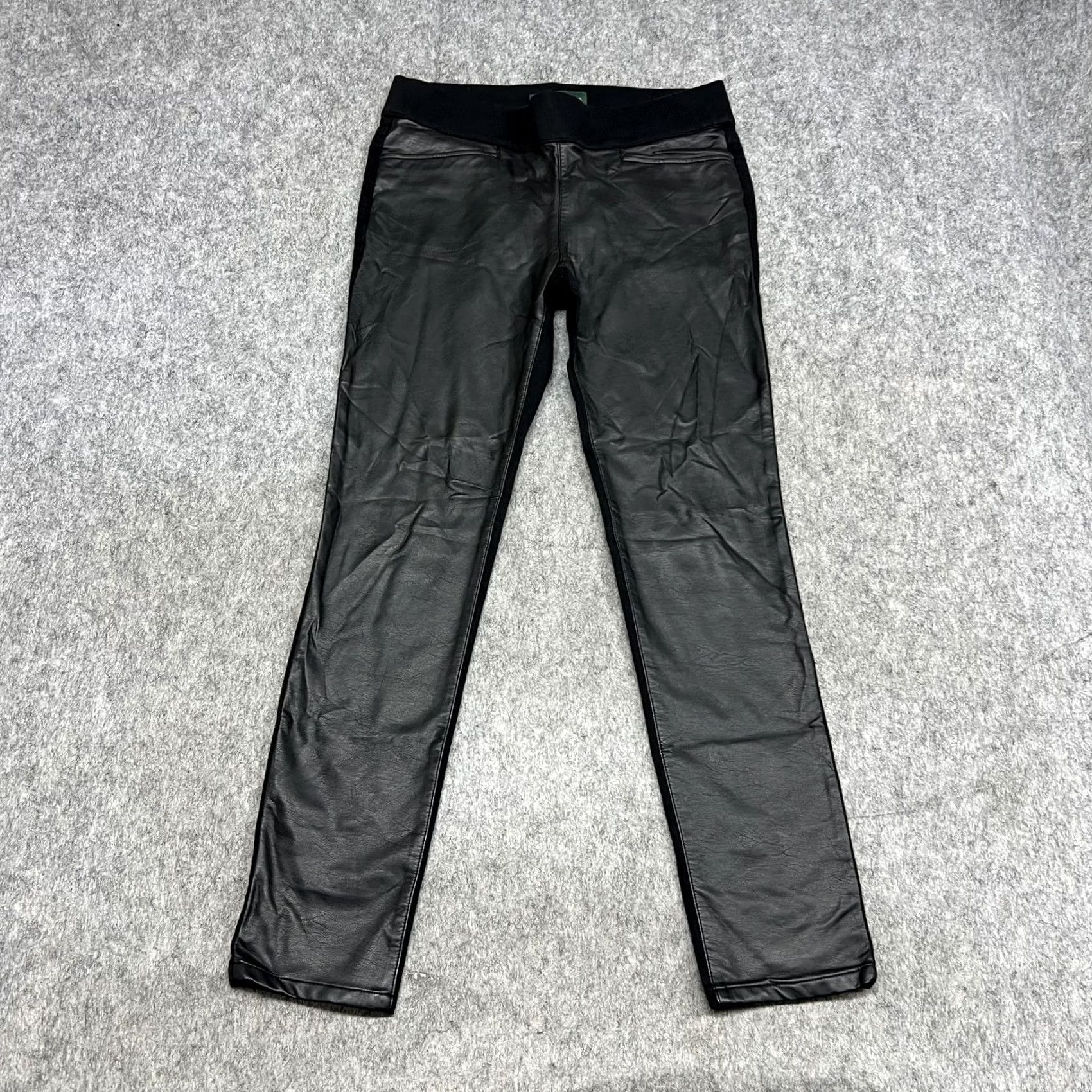 Ralph Lauren Lauren Ralph Lauren Pants Womens 6 Black Faux Leather Front Jegging Leggings Shirt? Size 28" / US 6 / IT 42 - 2 Thumbnail
