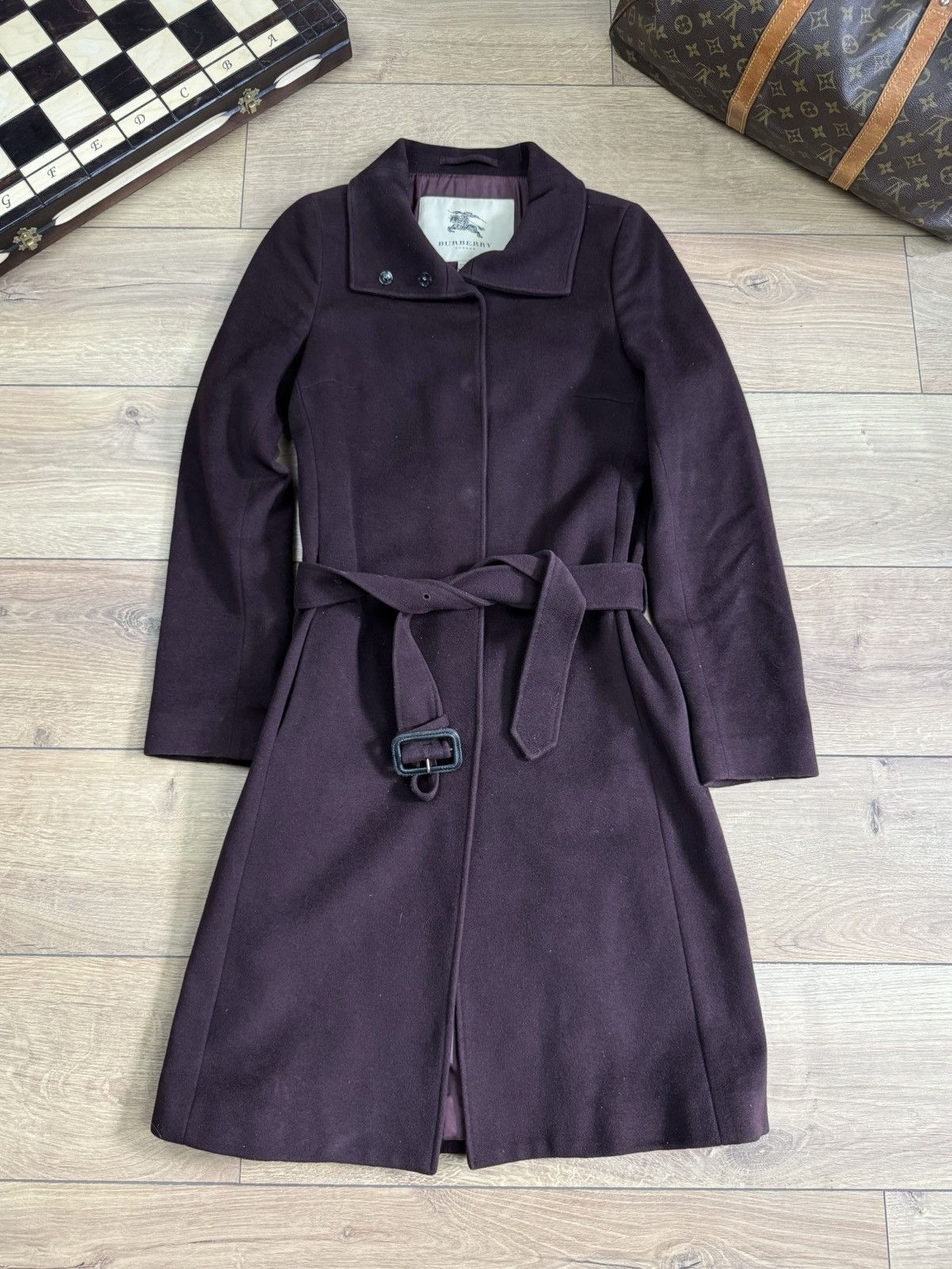 Burberry Wool coat trench Burberry original streetwear luxury item Size S / US 4 / IT 40 - 1 Thumbnail