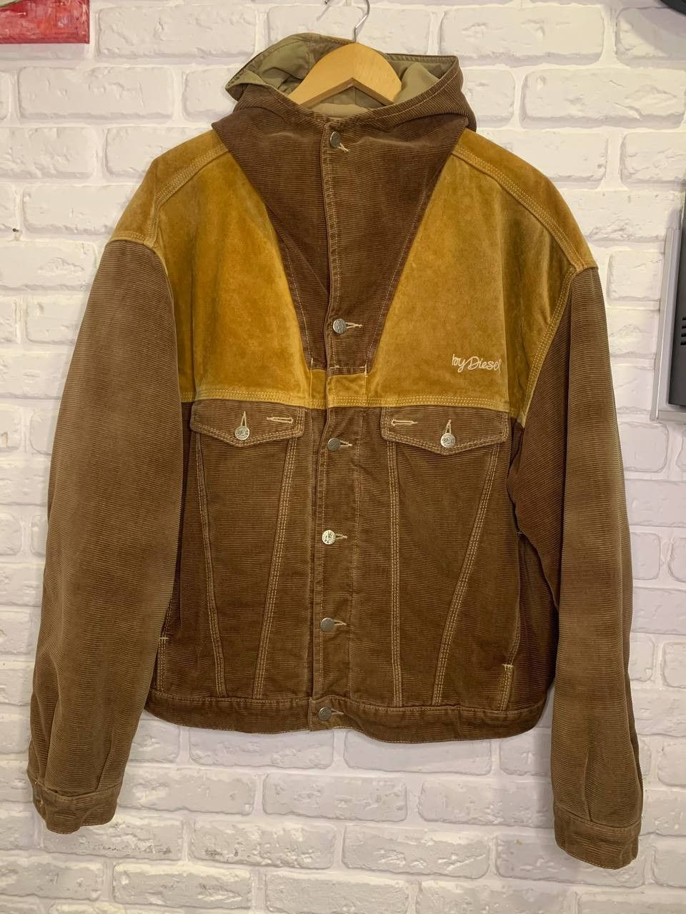 image of Diesel Vintage Work Corduroy Jacket Mens in Brown (Size XL)