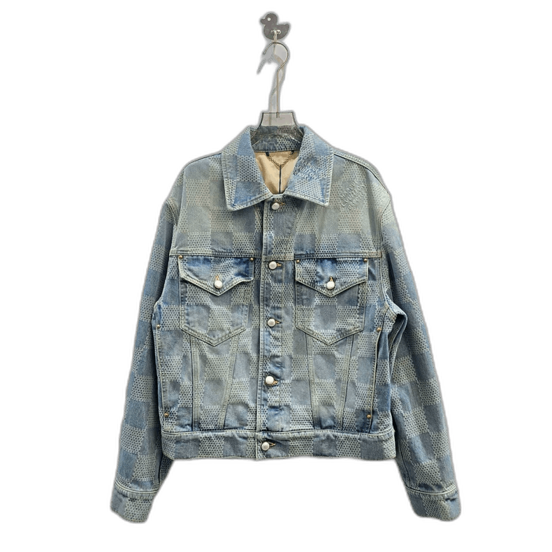 Louis Vuitton Louis Vuitton 3D Checkered Denim Jacket-yf Size US L / EU 52-54 / 3 - 1 Thumbnail