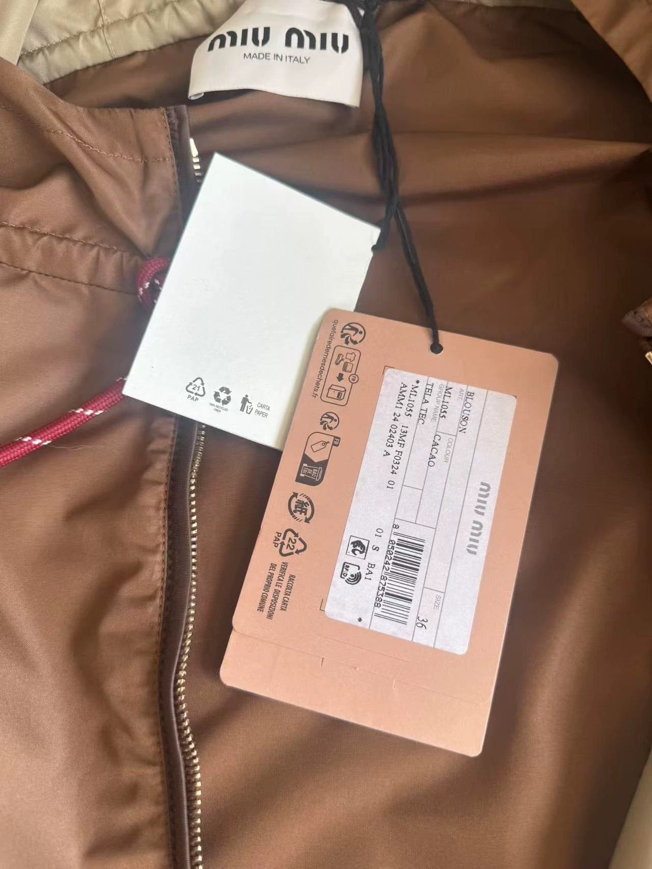 Miu Miu MIU MIU 25 New Shell Jacket 36 Size XS / US 0-2 / IT 36-38 - 3 Thumbnail