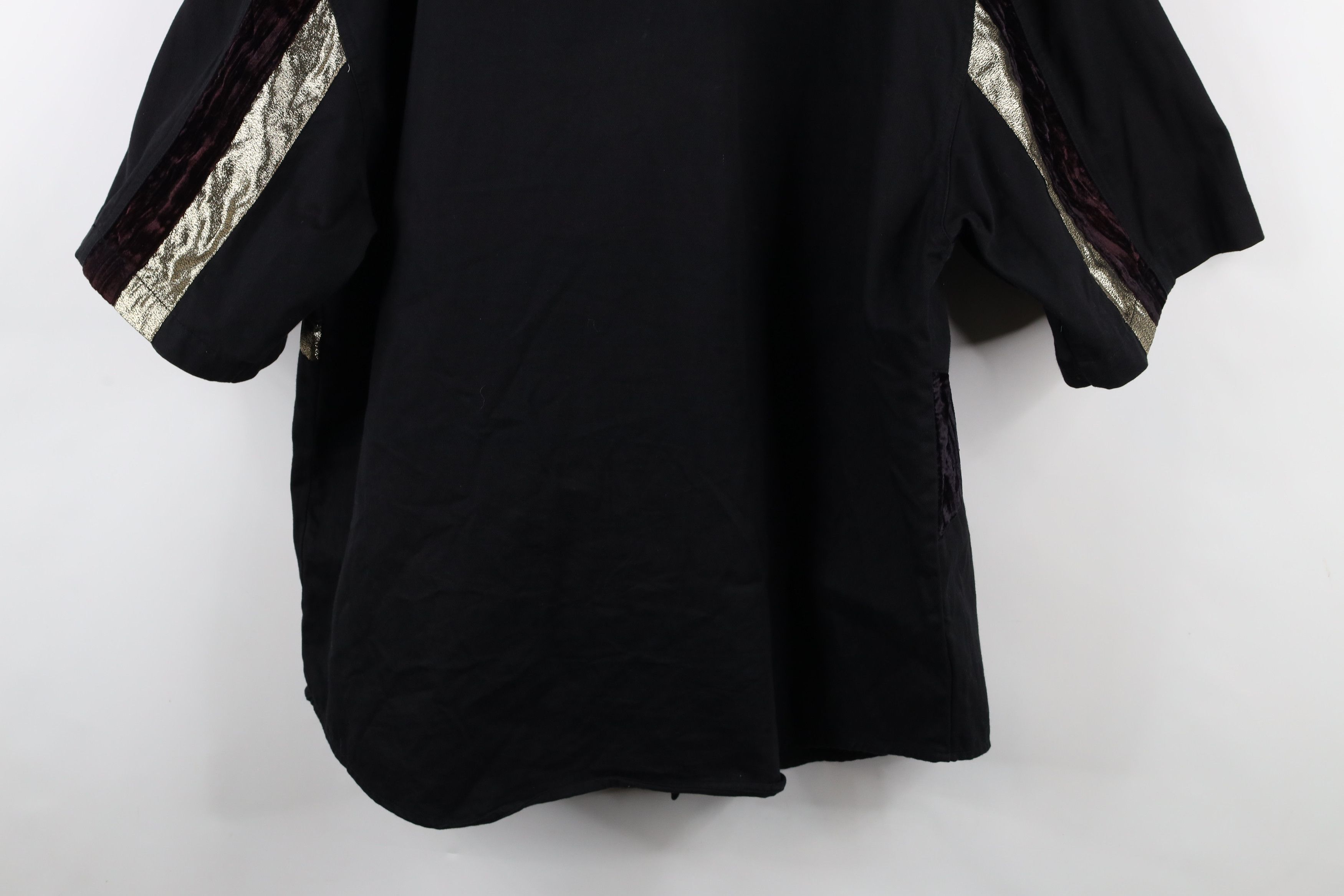 Vintage Vintage 90s Streetwear Hip Hop Velour Trim Button Shirt Size US XXL / EU 58 / 5 - 15 Thumbnail