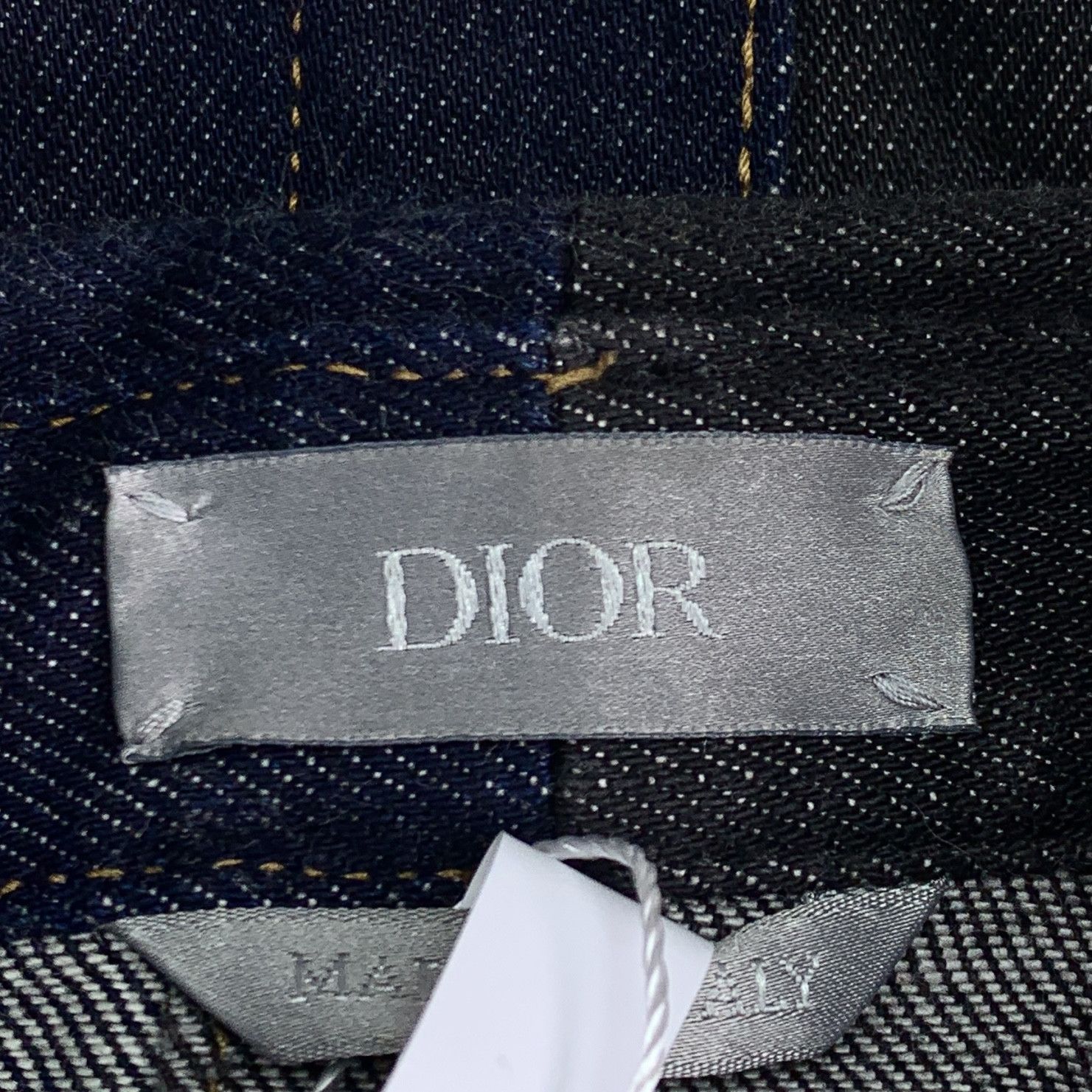 Dior CM0266 Dior Two-Tone Denim Shirt Black & Dark Blue Cotton-Bl Size US S / EU 44-46 / 1 - 5 Thumbnail
