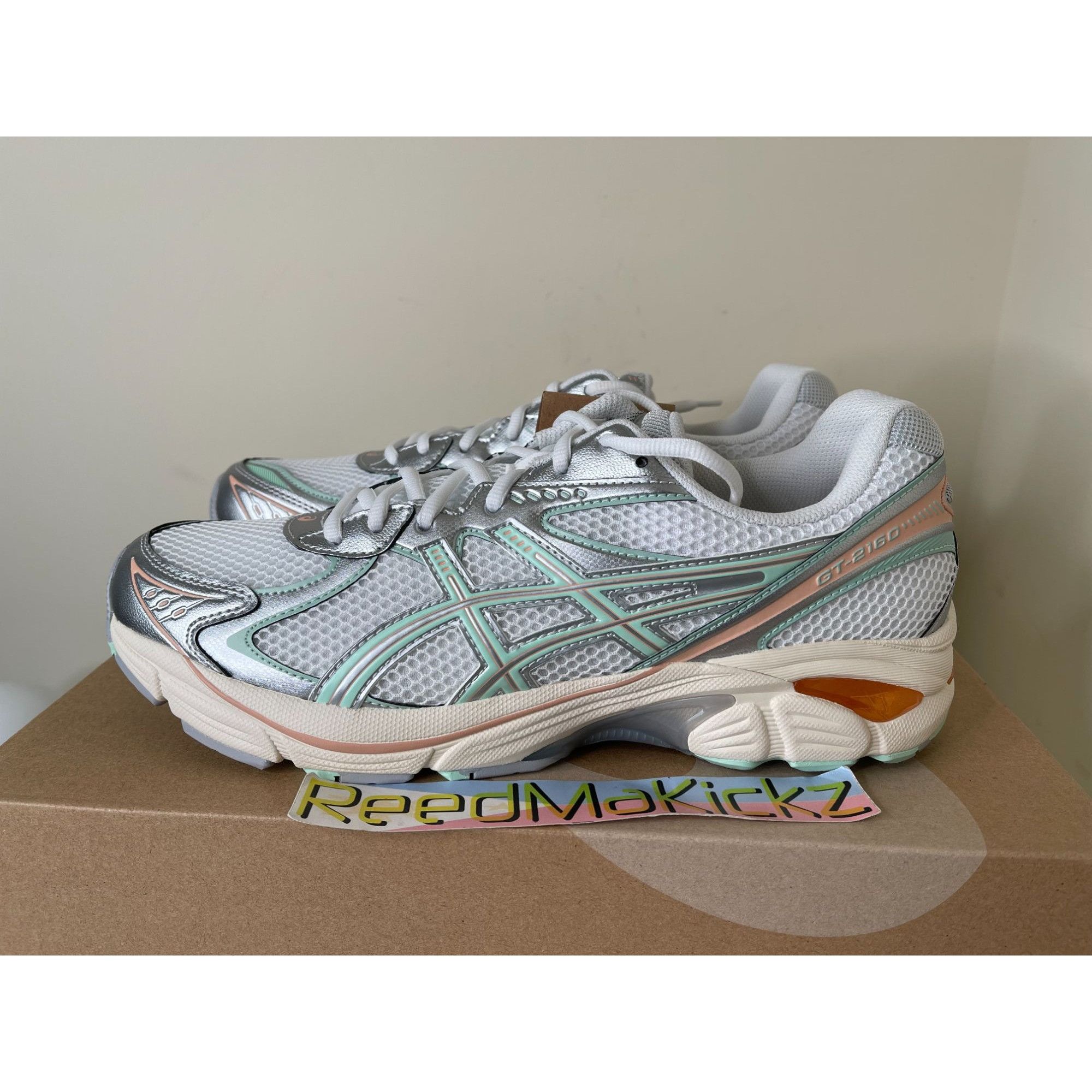 Asics Asics GT-2160 White Mint Tint Mens 11.5us Size US 11.5 / EU 44-45 - 1 Thumbnail