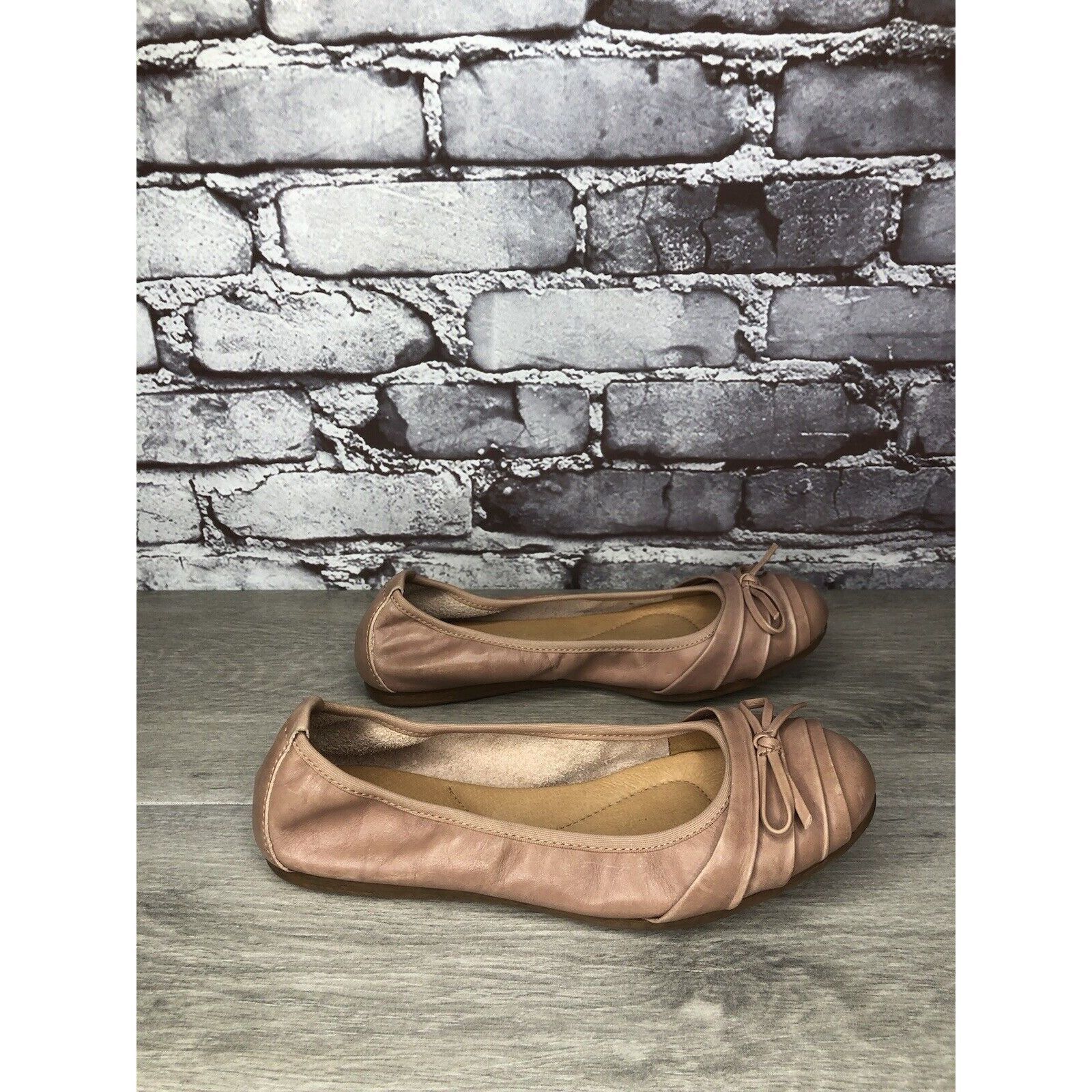 Born Born Footwear Dusty Pink Leather Casual Bow Ballet Flats Wom Size US 6.5 / IT 36.5 - 15 Thumbnail