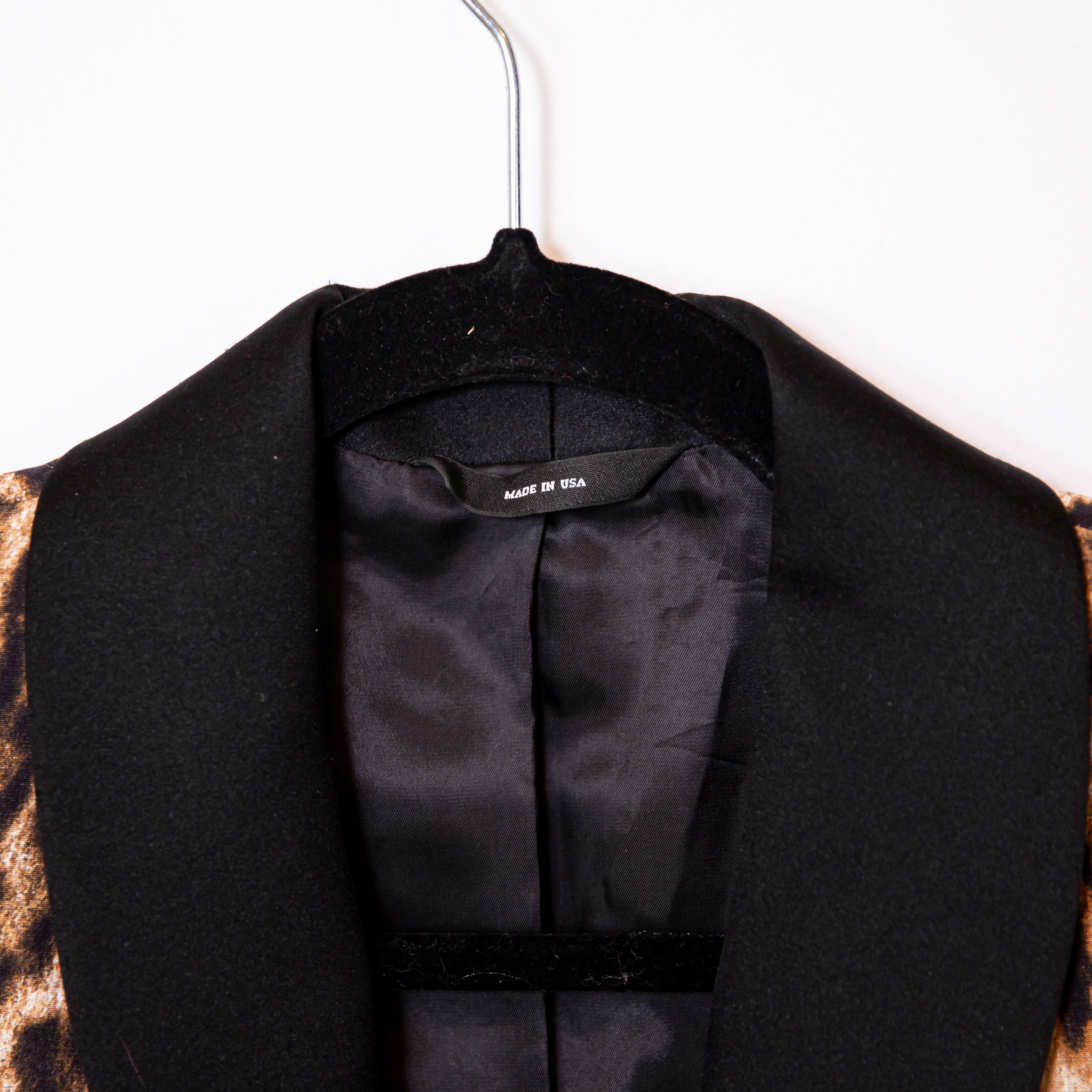 R13 R13 Shawl Lapel Satin Tuxedo One Button Cheetah Size S / US 4 / IT 40 - 2 Thumbnail