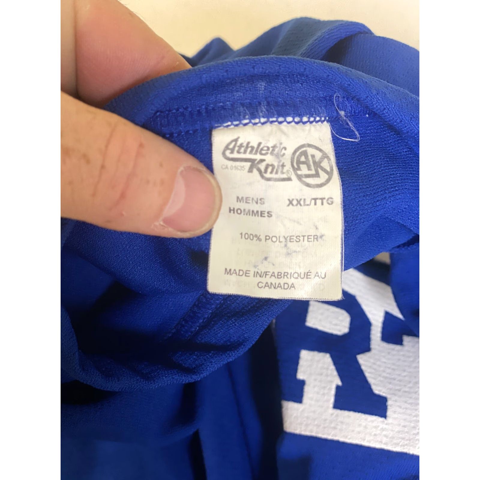 Vintage VINTAGE Moore Sports Jersey Hockey Blue 2XL Adult Long Sleeve Athletic Knit School University Mens Jersey XXL Blues Size US XXL / EU 58 / 5 - 4 Thumbnail