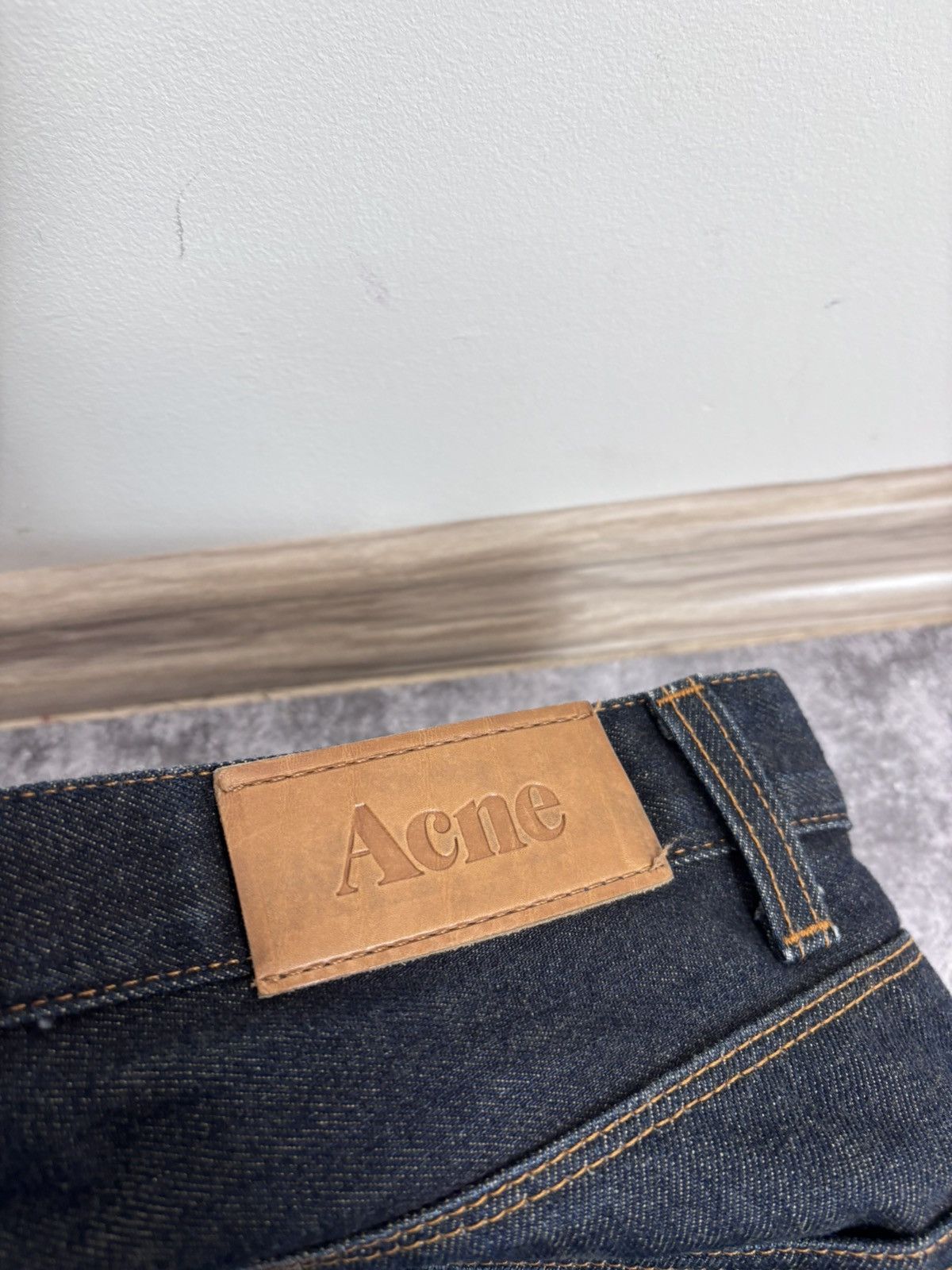 Acne Studios Acne Studios Max Raw Men’s Indigo Navy Blue Denim Jeans Size US 31 - 14 Thumbnail