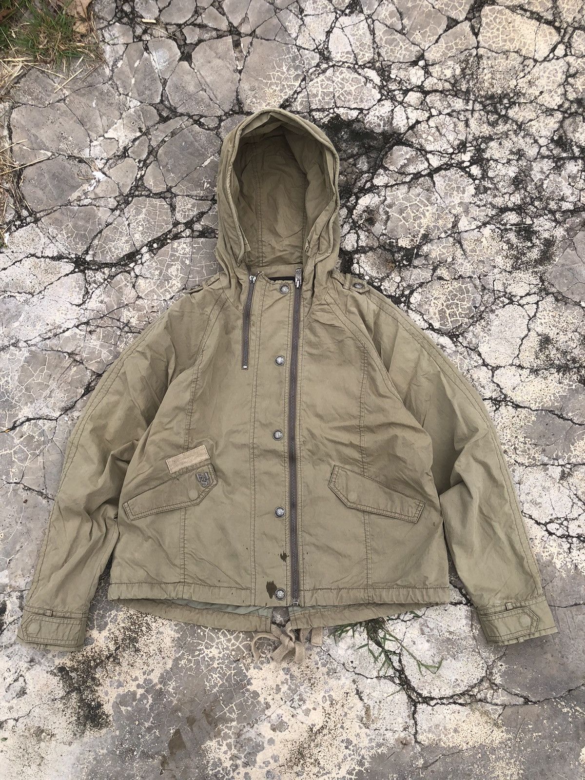 Japanese Brand Vintage Japanese Brands Evisu Military Zipper hoodie Jacket Size L / US 10 / IT 46 - 1 Thumbnail