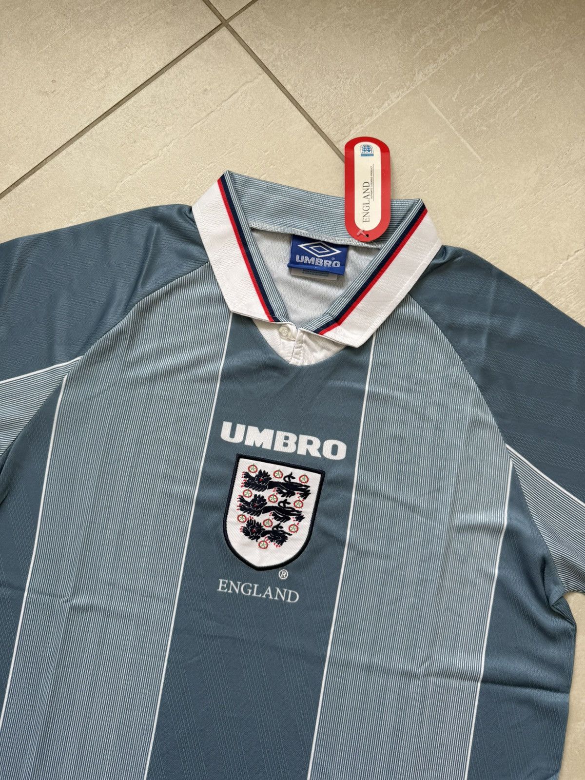 Other 1996 umbro England away kit jersey football soccer hype Size US L / EU 52-54 / 3 - 2 Thumbnail