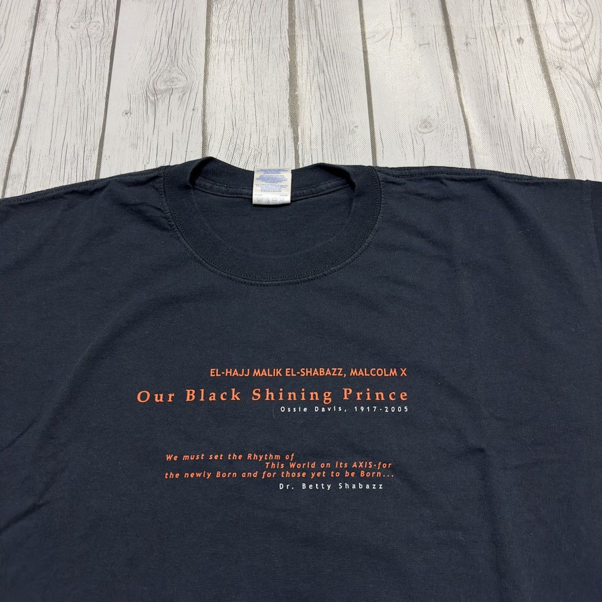 Gildan × Vintage Vintage Malcom X tee Size US L / EU 52-54 / 3 - 3 Thumbnail