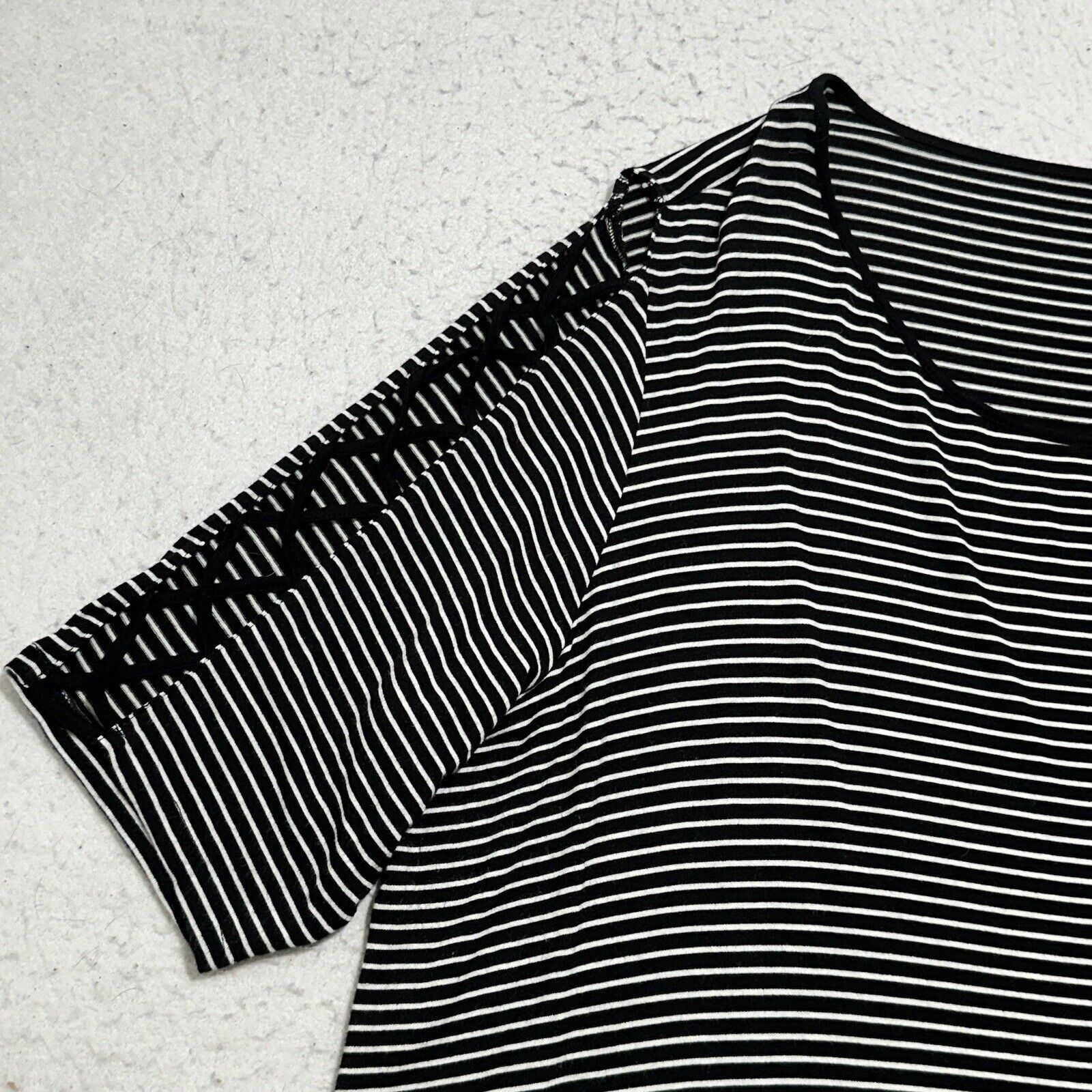 Other Cato 22/24W Lightweight Black White Striped Blouse Top Size 4XL / US 24-26 - 6 Thumbnail