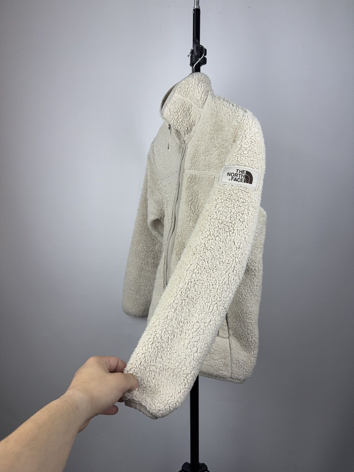 The North Face Outdoor 00s The North Face Sherpa Fleece Zip Cream Jacket Size XS / US 0-2 / IT 36-38 - 1 Thumbnail