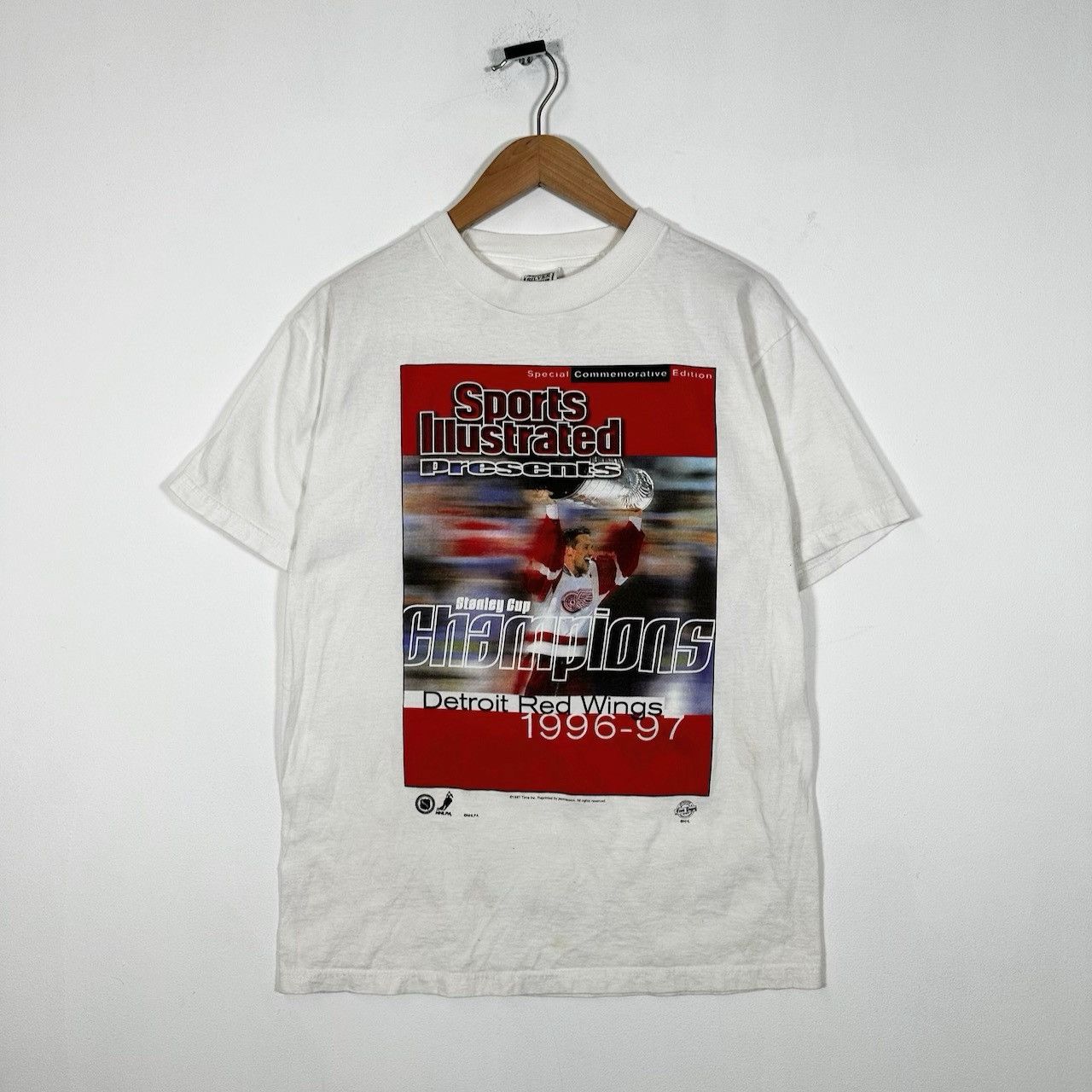 Maillot Vintage DETROIT RED WINGS 1997 - Coupe Stanley - Taille XL Homme Années 90