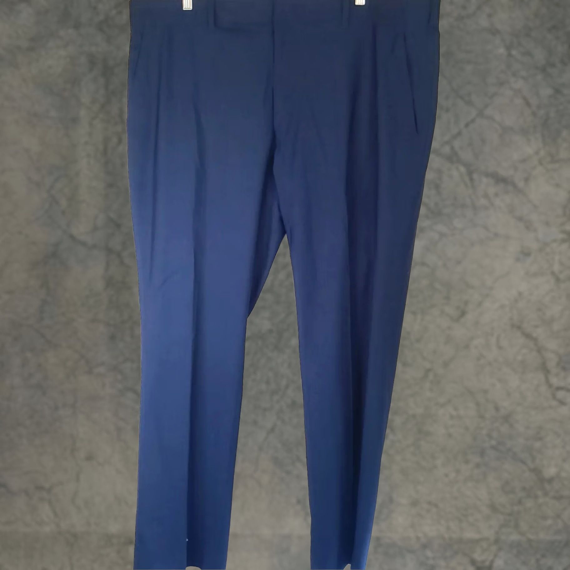 Vintage Kilburne & Finch Mens 44x32 Blue Stretch Flat Front Golf Casual Dress Pants Size US 44 / EU 60 - 1 Thumbnail