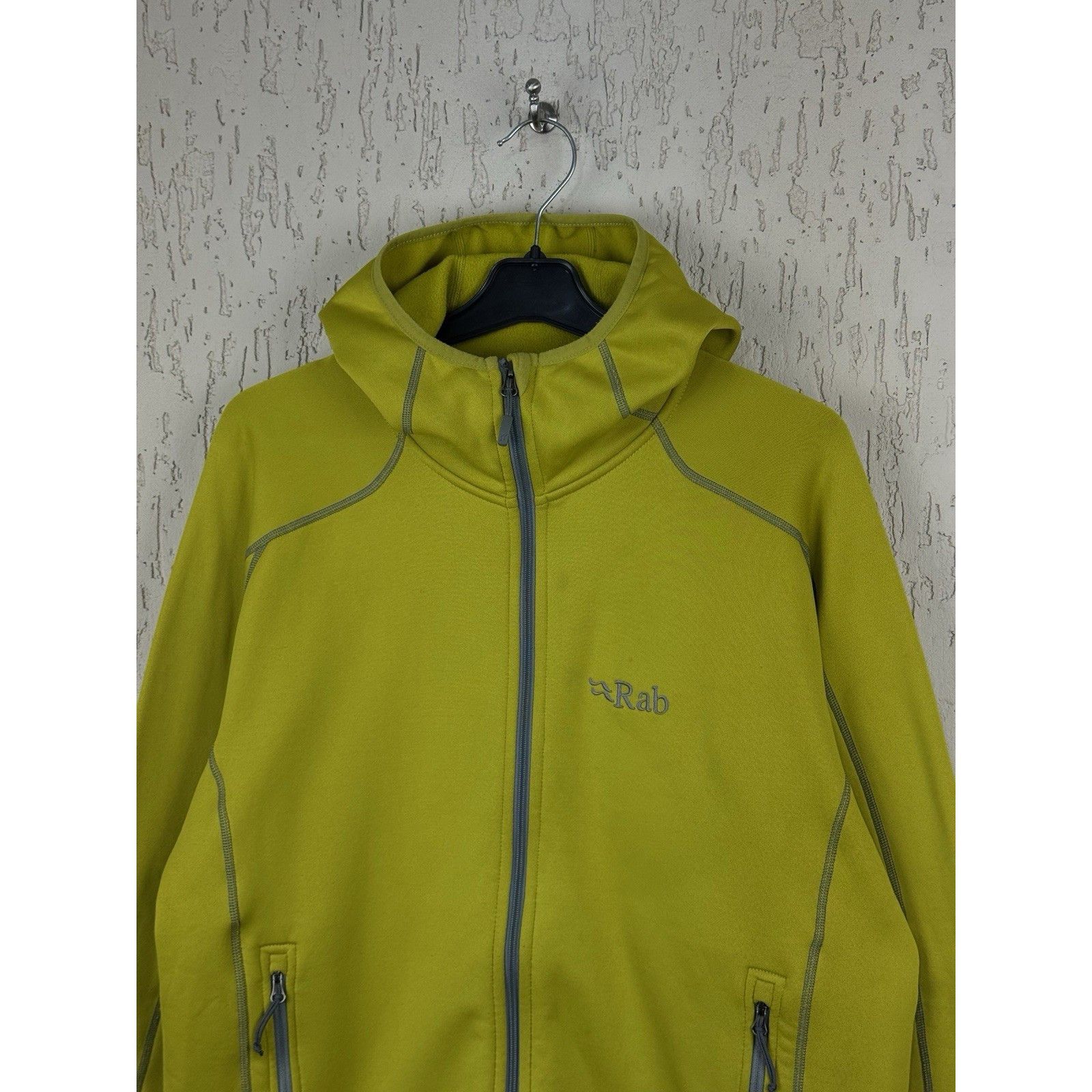 Rab Rab Hoodie Mens L Yellow Power Stretch Polartec Full Zip Jum Size US L / EU 52-54 / 3 - 2 Thumbnail