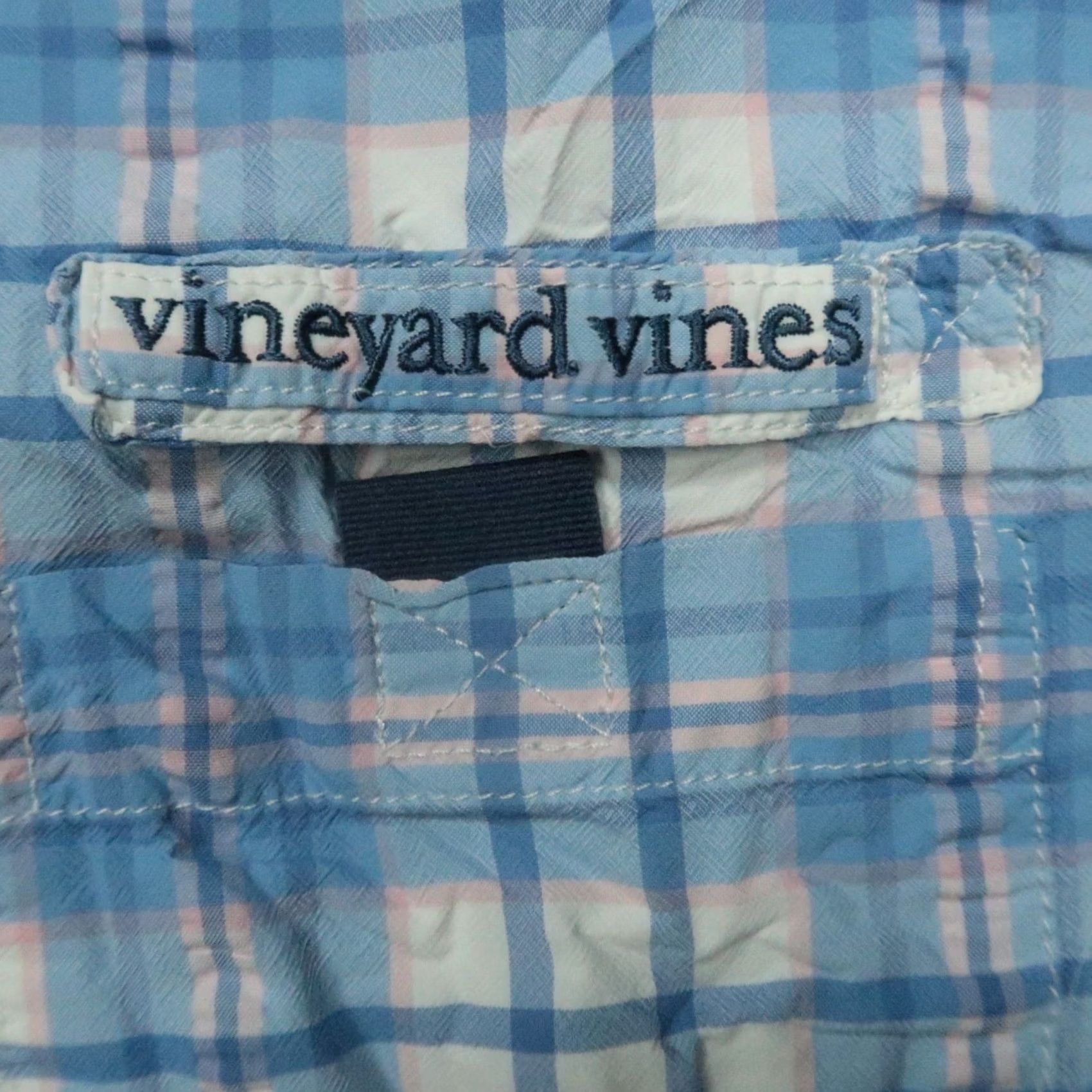Vineyard Vines Vineyard Vines Shirt Mens Medium Blue Plaid Harbor Long Sleeve Button-Up Size US M / EU 48-50 / 2 - 4 Thumbnail