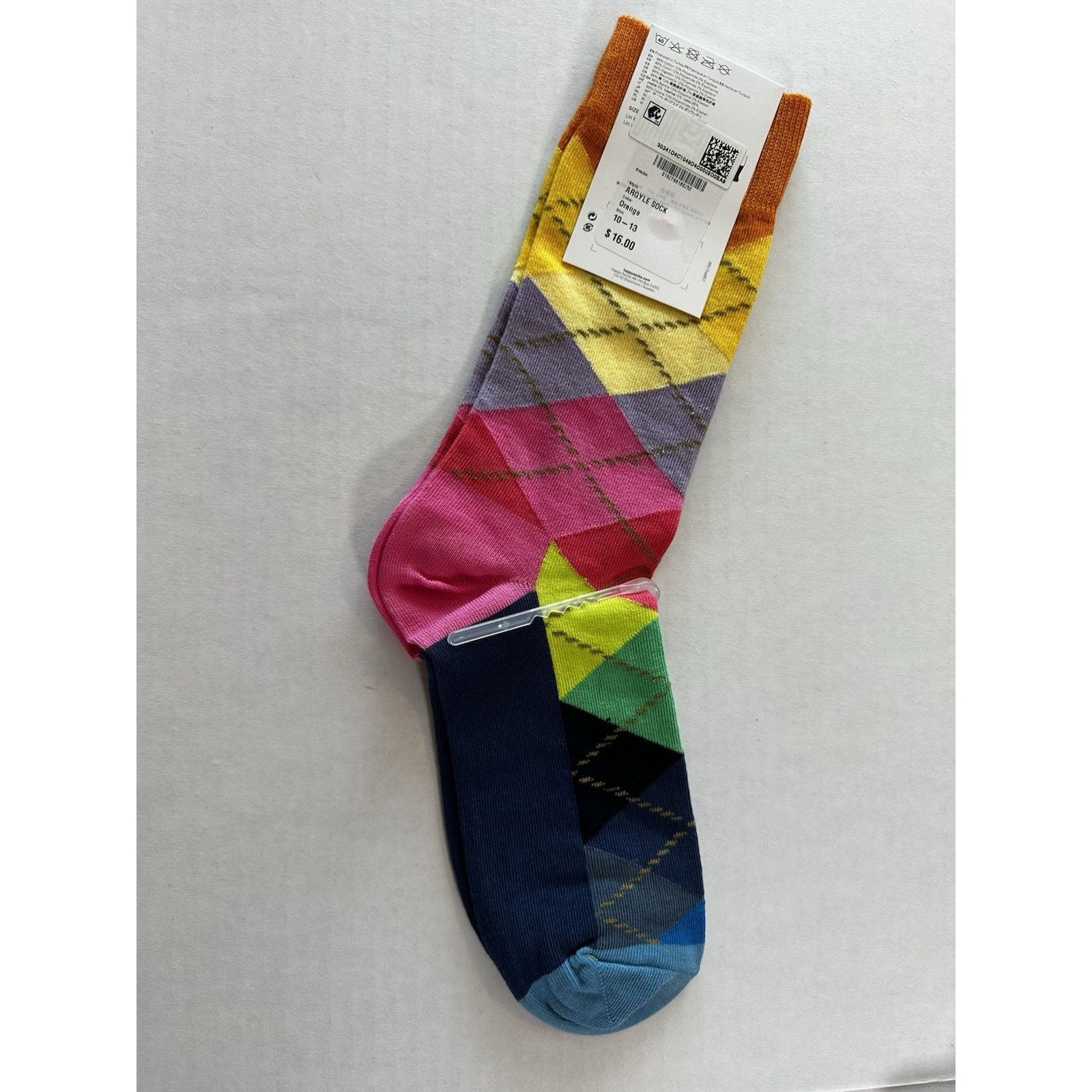 Happy Socks Happy Socks Crew Argyle Socks Sz M 8-12-W 10-12.5 Preppy NWT Size ONE SIZE - 6 Thumbnail