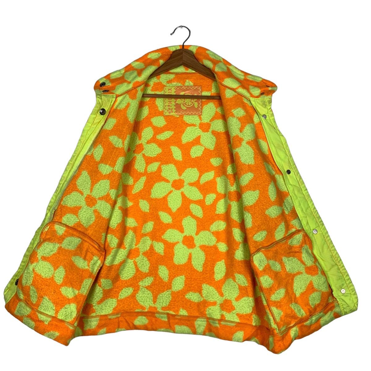 Phenix PHENIX Fullprint Orange Fleece Snap Button Jacket #0078-C5 Size M / US 6-8 / IT 42-44 - 13 Thumbnail