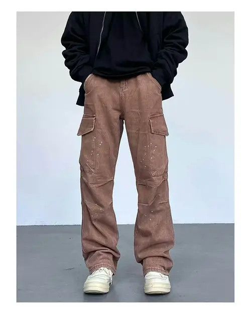 Designer × Japanese Brand × Vintage faded flared paint cargo pants Size US 32 / EU 48 - 3 Thumbnail