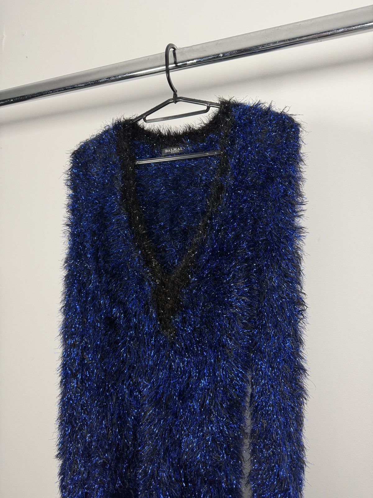 Balmain Balmain 2010’s Oversized Fuzzy Mohair Knit Sweater Size L / US 10 / IT 46 - 4 Thumbnail