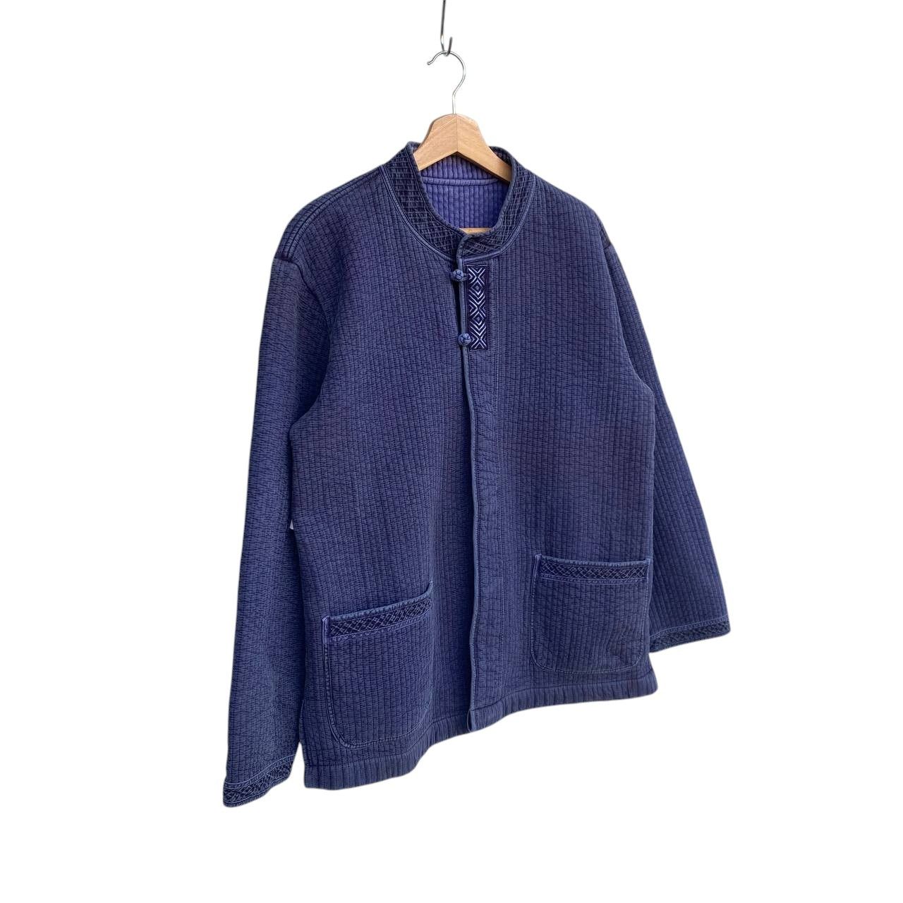 Japanese Brand 90s Vintage Japanese Indigo Blue Quilted KungFu Chore Jacket Size US L / EU 52-54 / 3 - 3 Thumbnail