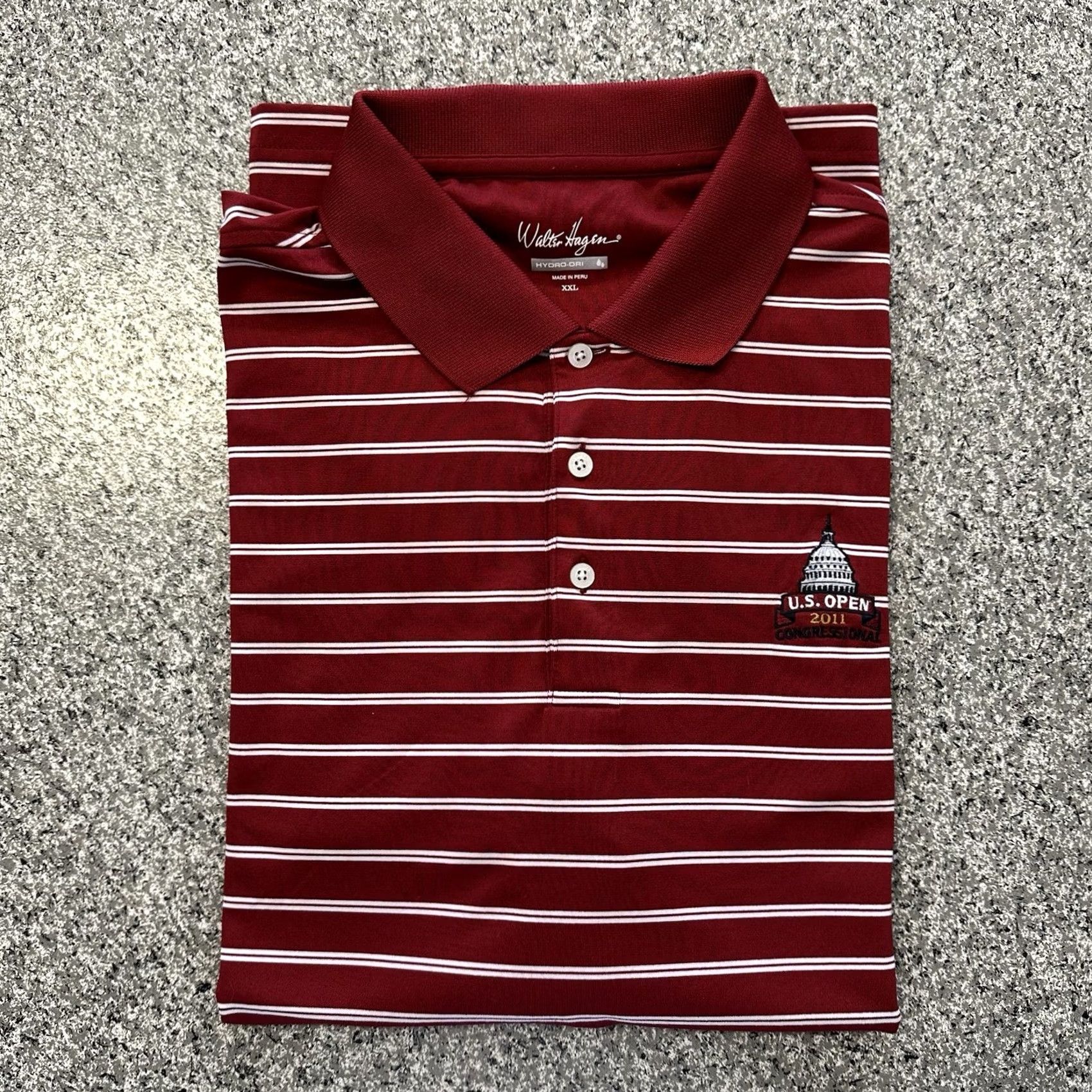 Vintage Walter Hagen Polo Shirt Mens 2XL Red Striped Hydro-Dri Golf Polo XXL Mens Size US XXL / EU 58 / 5 - 2 Thumbnail
