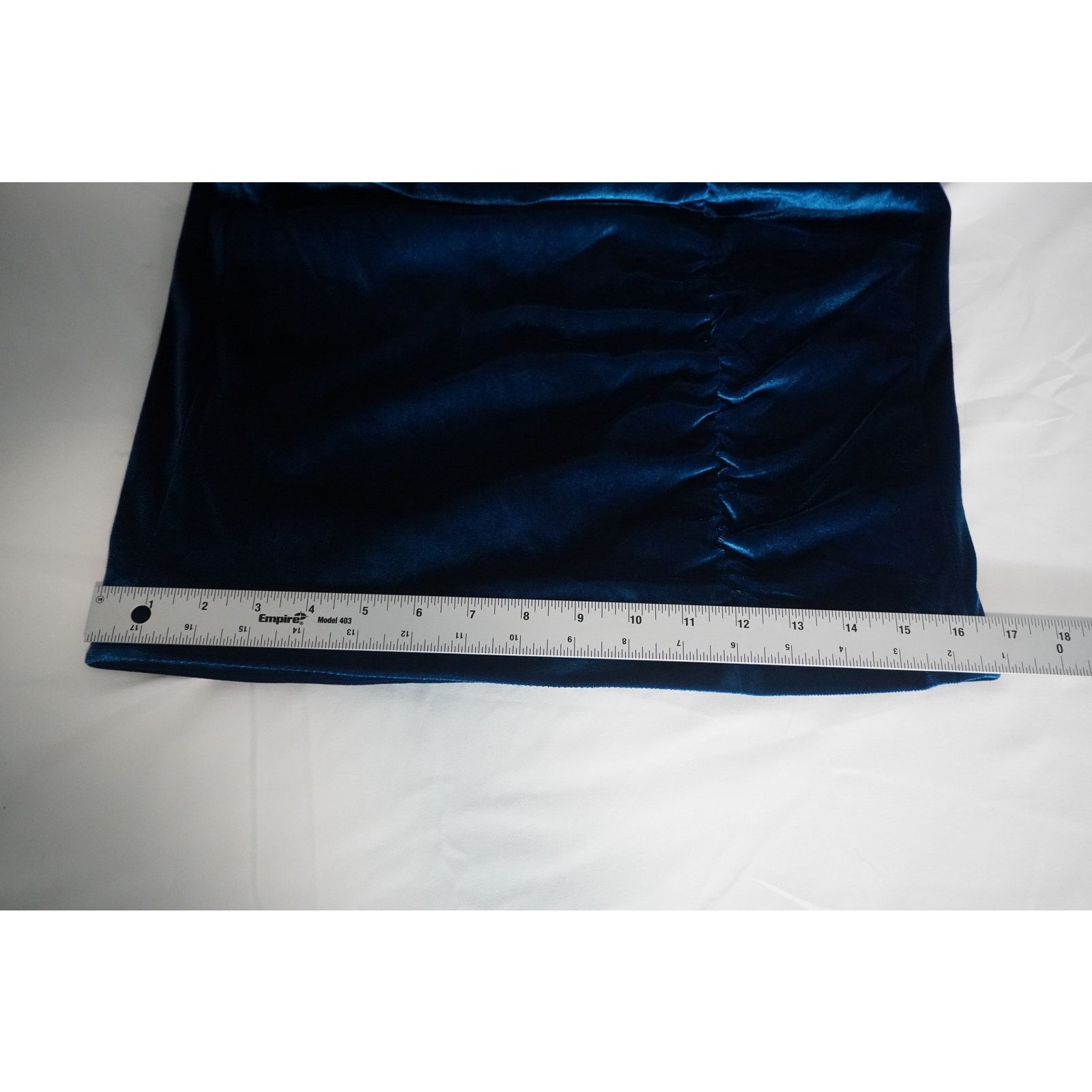 Zac Posen ZAC POSEN Velvet Cocktail Dress – Teal Blue Ruched Bodycon Size M / US 6-8 / IT 42-44 - 7 Thumbnail