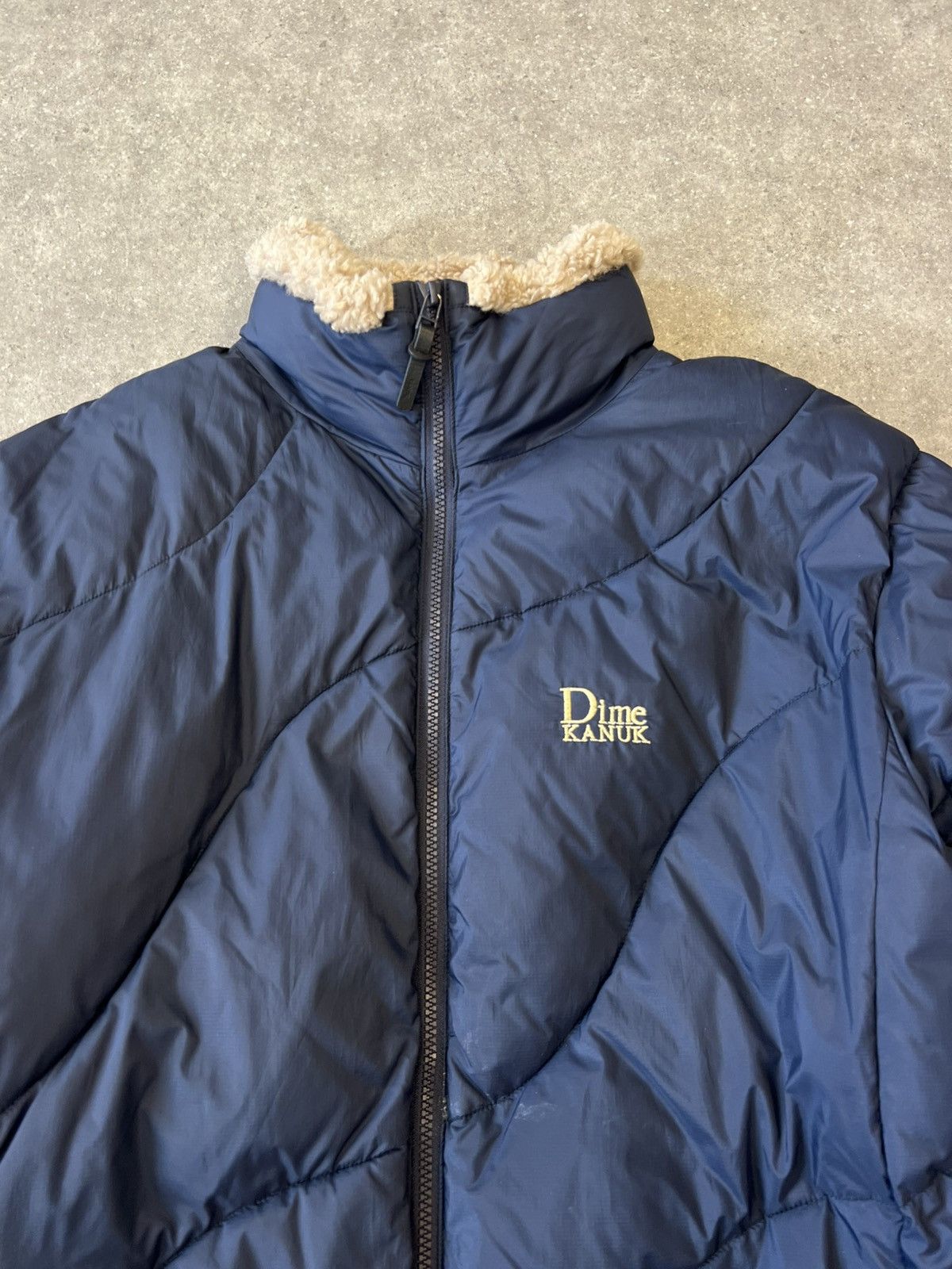 Dime×KANUK WAVE PUFFER JACKET ネイビー ダウン M Dime - Dime x Kanuk Wave Puffer Jacket | HBX