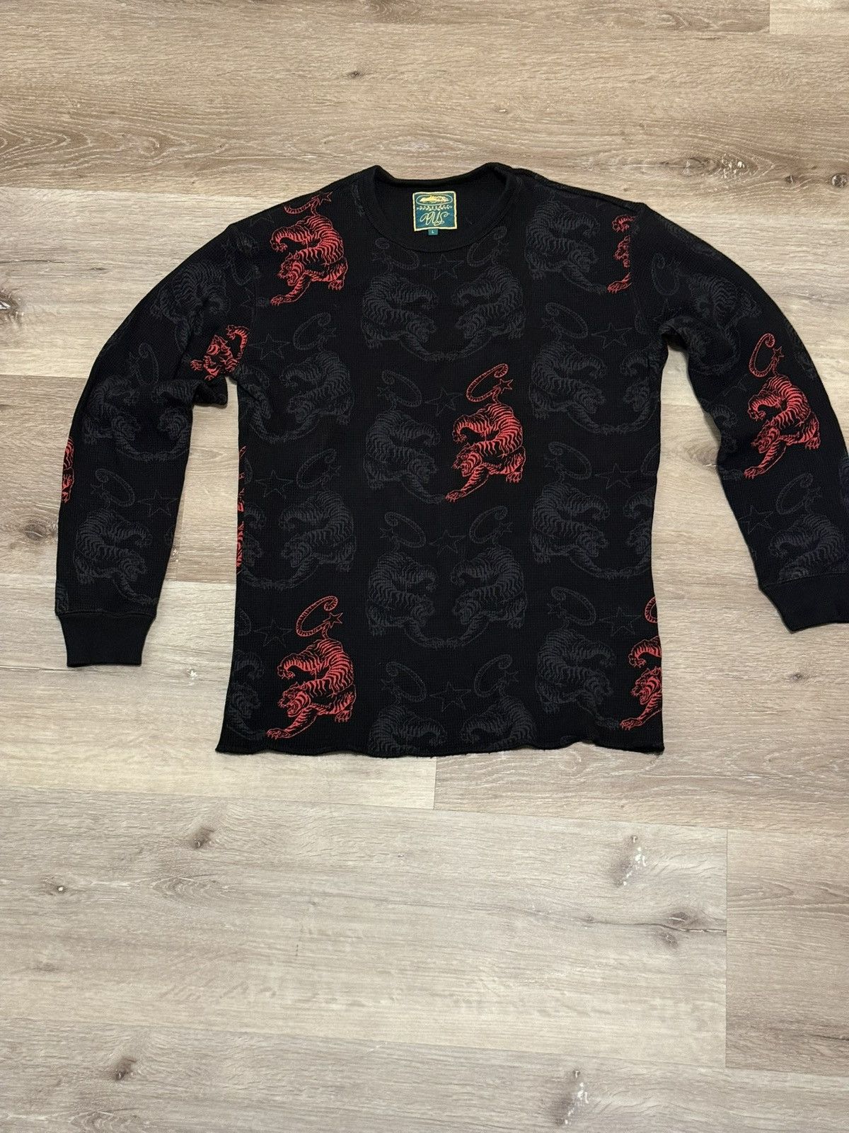 Corteiz TIGER CONTRAST WAFFLE LONGSLEEVE [KHAKI] | Grailed