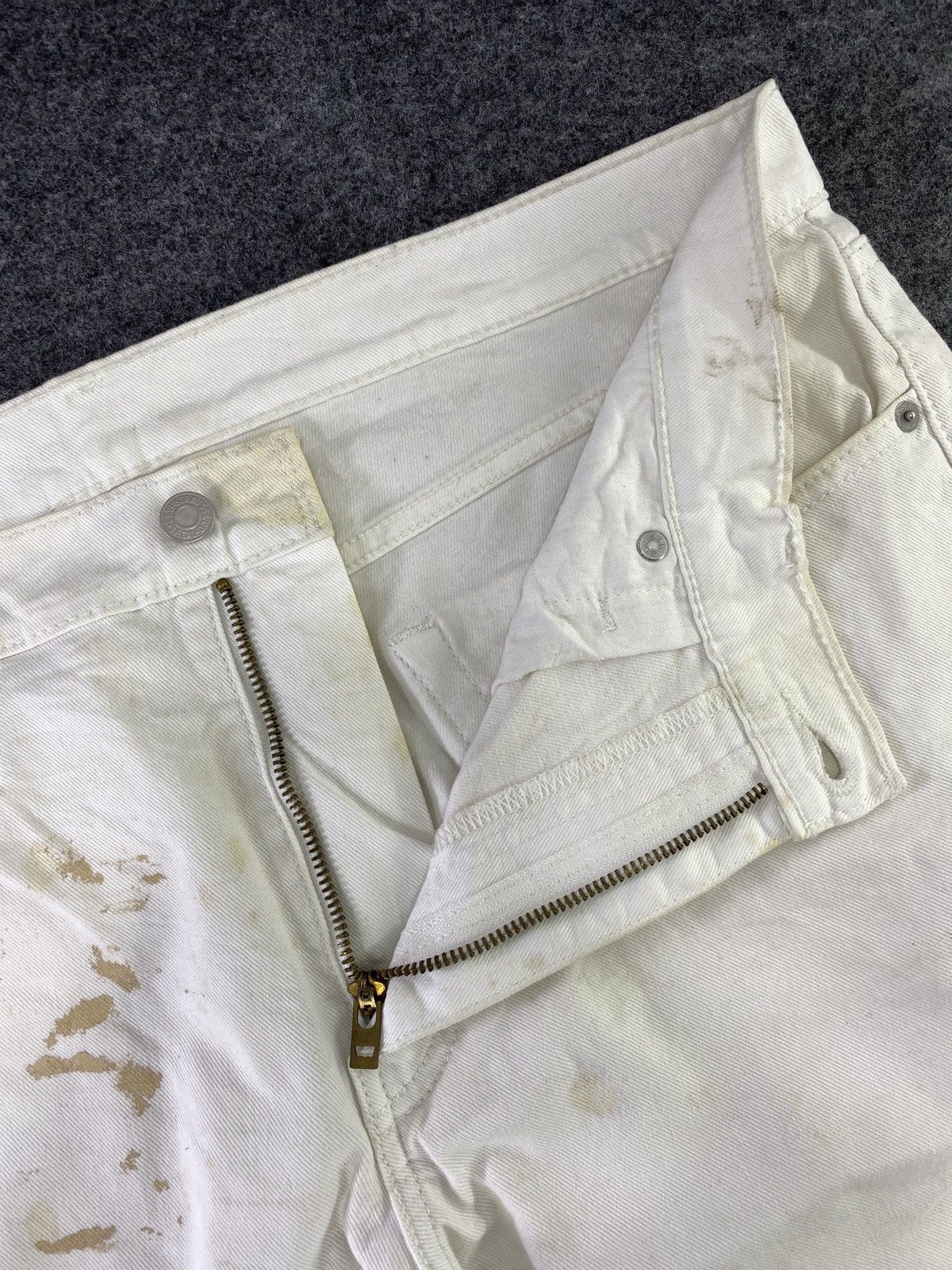 Levi's Vintage Levi's 511 Painted White Jeans - J841 Size US 37 - 3 Thumbnail