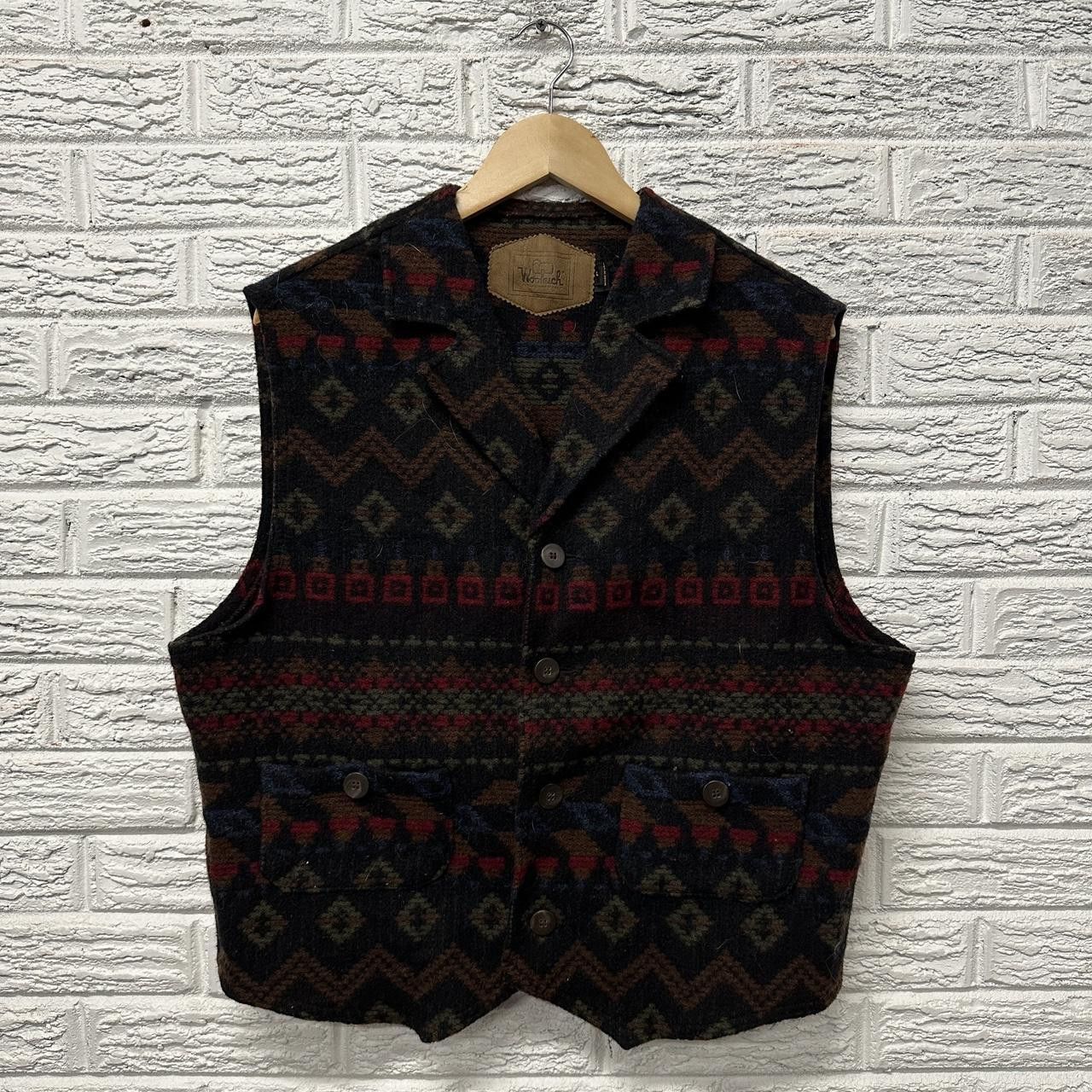 Woolrich Woolen Mills Vintage Aztec Woolrich 100% Wool Vest Men’s Large Size US L / EU 52-54 / 3 - 2 Thumbnail