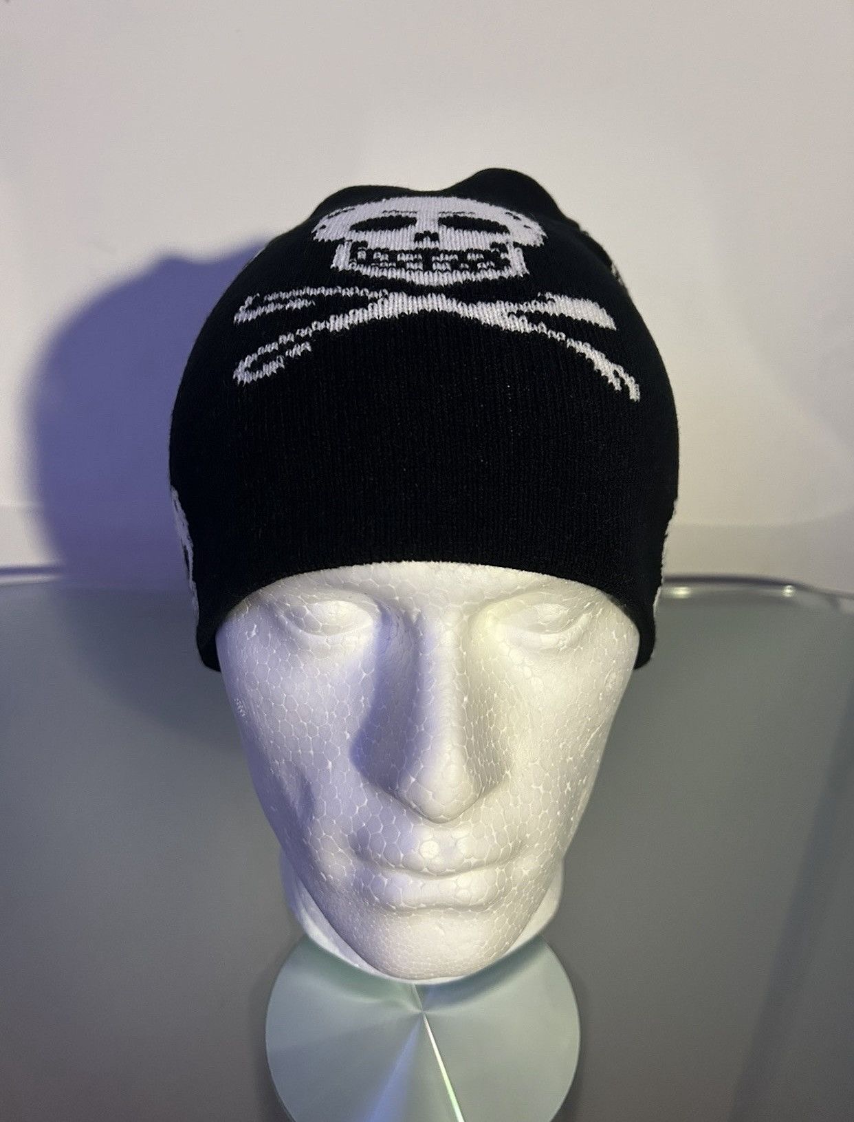 Japanese Brand × Vintage Y2K Skull Crossbone Beanie Size ONE SIZE - 3 Thumbnail