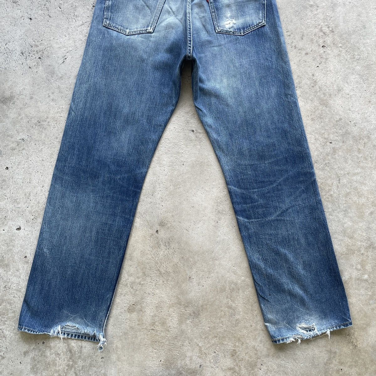 Japanese Brand Vintage Japan Red Line Distressed Denim Faded Jeans Pants Size US 29 - 10 Thumbnail