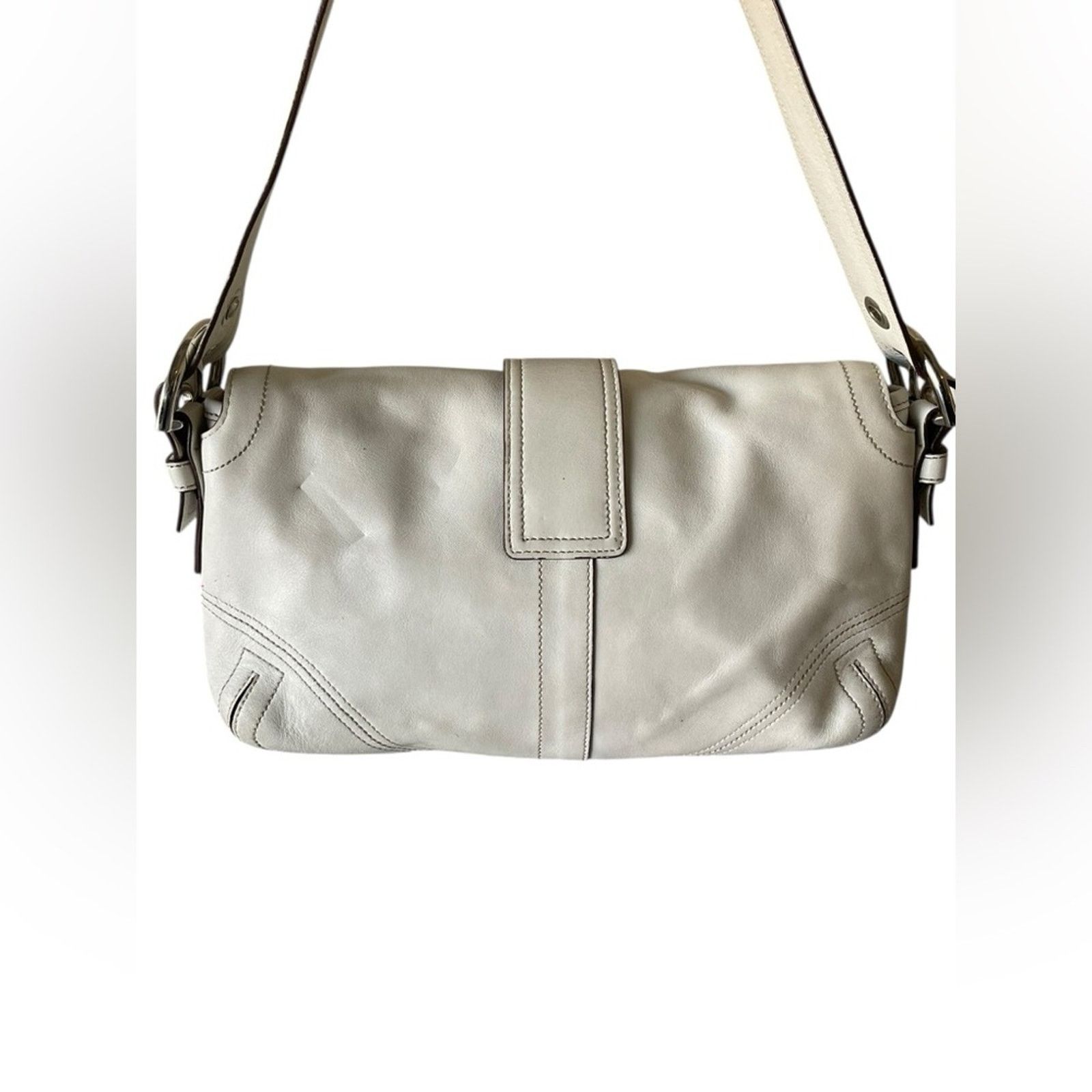 Coach Coach Soho Shoulder bag Handbag #9434 White Leather Y2K Size ONE SIZE - 5 Thumbnail