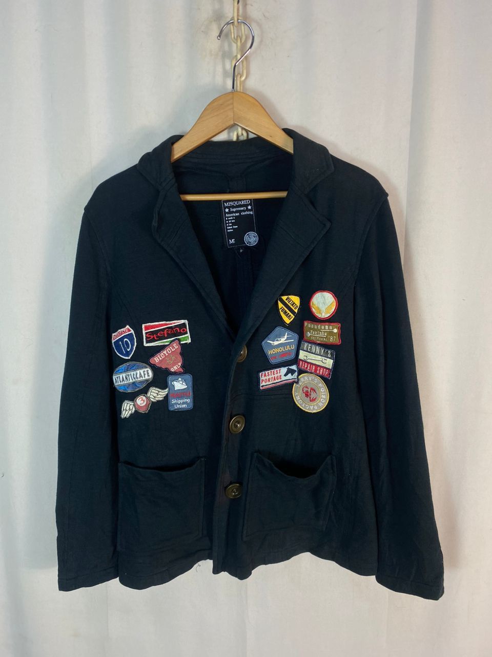 Japanese Brand M2squared cardigan sweater with patches Size US M / EU 48-50 / 2 - 1 Thumbnail
