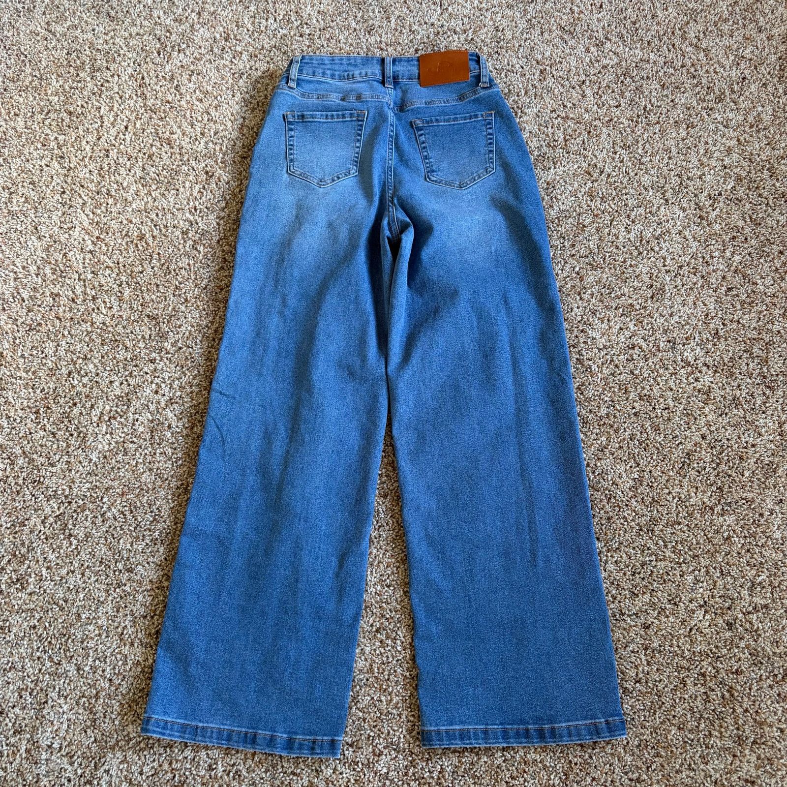 Other Sidefeel Womens Wide Leg Stretch Denim Blue Jeans Size 4 Size 27" / US 4 / IT 40 - 4 Thumbnail