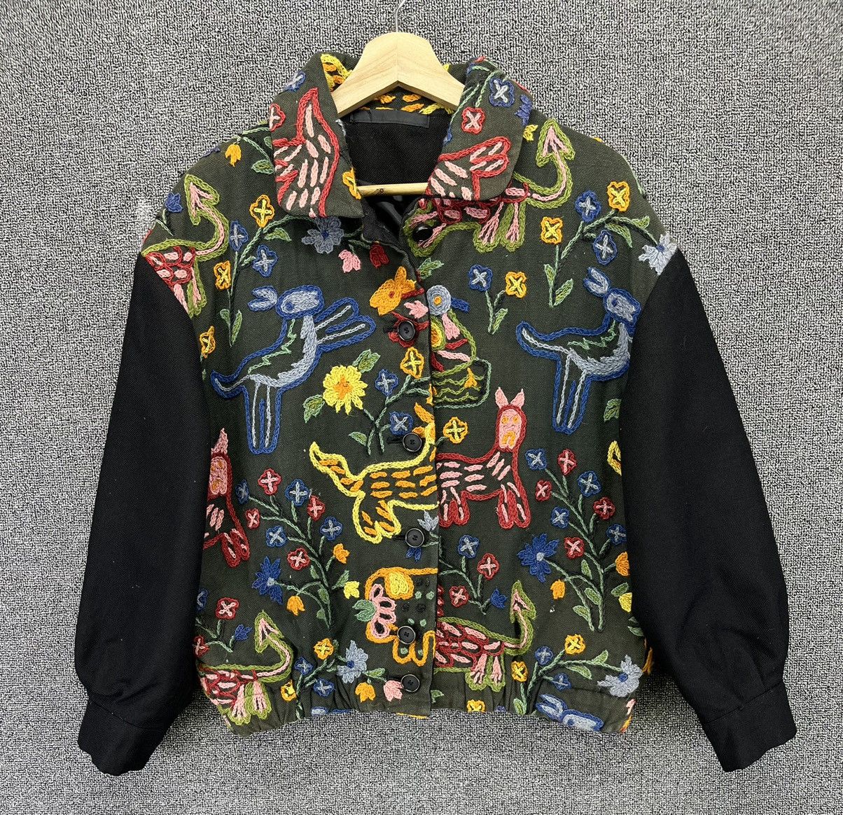 Japanese Brand Vintage Japanese Shashiko Wool Cardigan Jacket Size M / US 6-8 / IT 42-44 - 1 Thumbnail