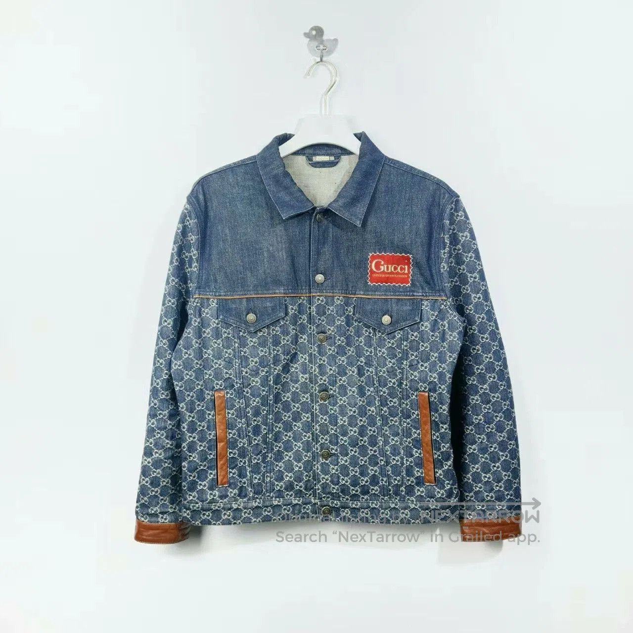 Gucci gucci logo printed long sleeve denim jacket. Size US M / EU 48-50 / 2 - 1 Thumbnail