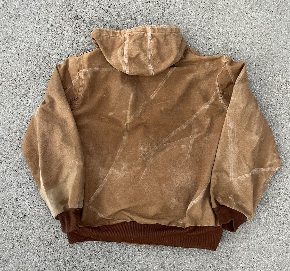 Carhartt Custom Carhartt Jacket Hoodie Sun Faded Distressed Thermal Size US XL / EU 56 / 4 - 13 Thumbnail