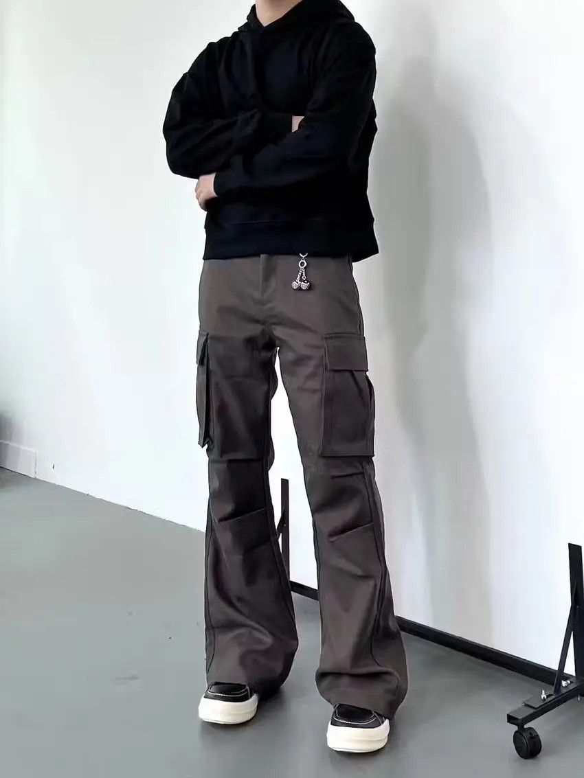 Designer × Japanese Brand Brown yuppie utility bootcut flared cargo pants Size US 34 / EU 50 - 1 Thumbnail