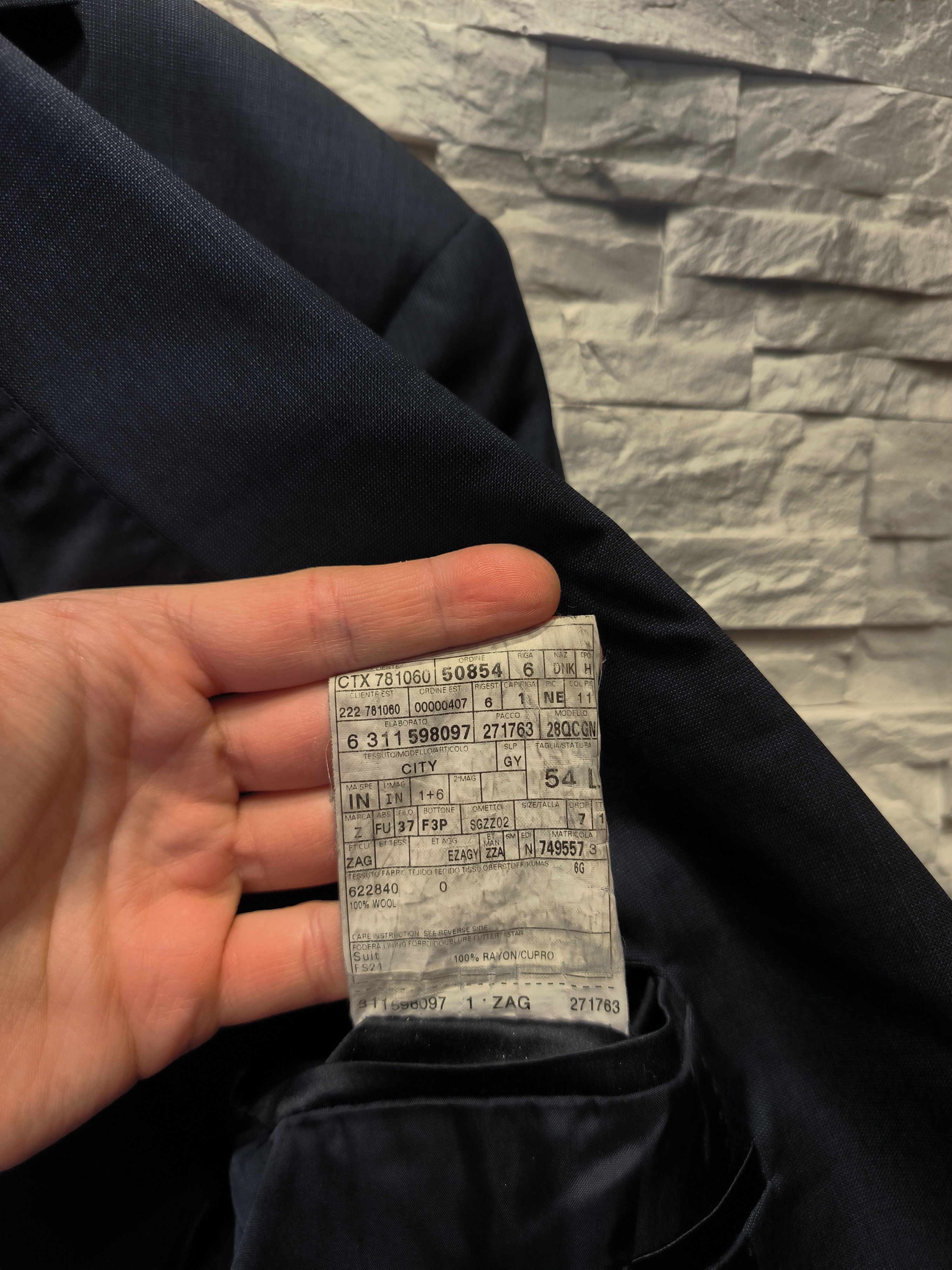 Ermenegildo Zegna × Z Zegna Z Zegna Suit Jacket Black Wool Size 54L - 6 Thumbnail
