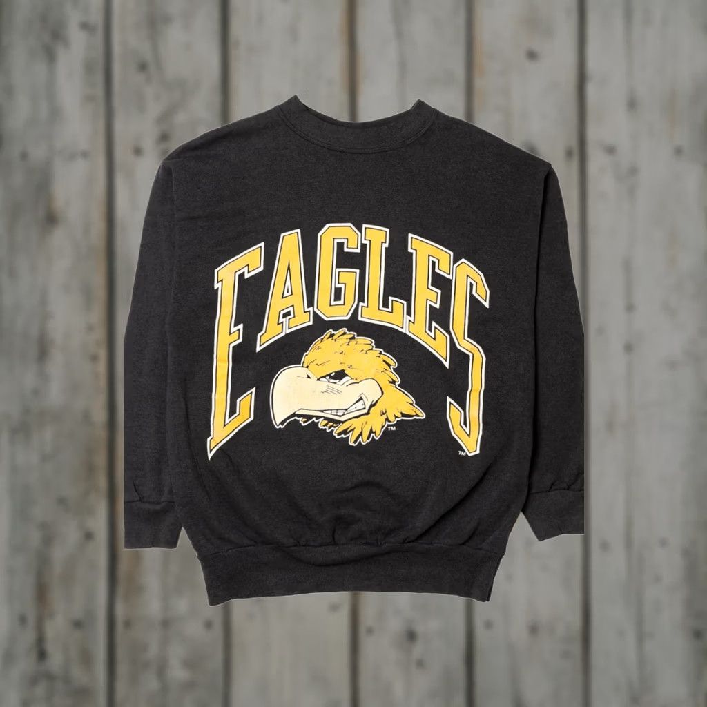 X-LARGE VINTAGE Signal Sport Sweatshirt Eagle Mascot Dark Gray X-Large Unisex Adults 1990s Rare Size US XL / EU 56 / 4 - 1 Thumbnail