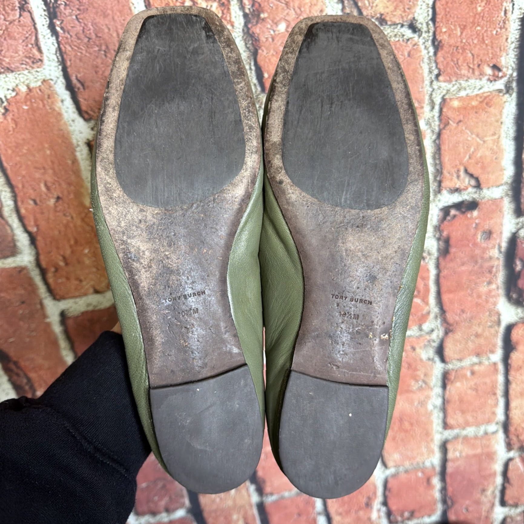 Tory Burch Tory Burch Ballet Flat Women Georgia Green 10.5 Leather Slip On Shoes Mens? Size US 11 / IT 41 - 5 Thumbnail