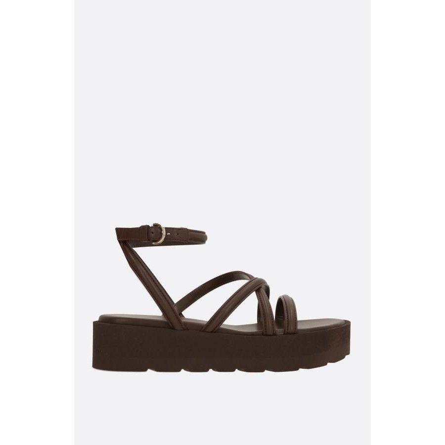Gianvito Rossi GIANVITO ROSSI Brown Leather Platform Sandals New And Authen Size US 9.5 / IT 39.5 - 1 Thumbnail