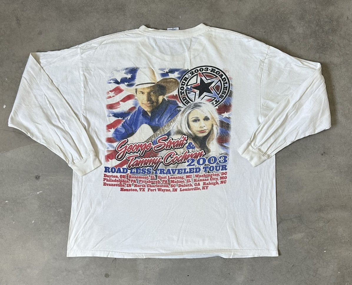 Vintage VINTAGE GEORGE STRAIG & TAMMH COCHRAN COUTRY TOUR TEE Size US XL / EU 56 / 4 - 5 Thumbnail