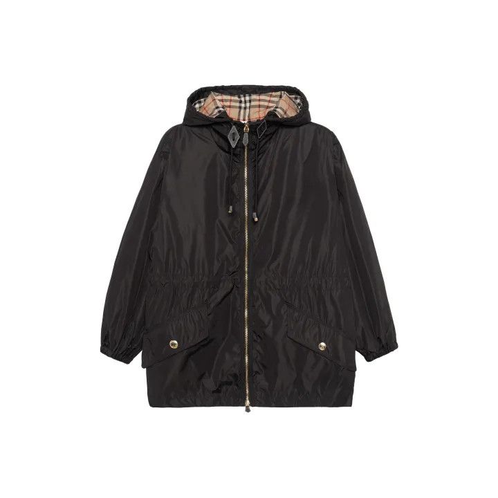 Burberry Burberry Black Lightweight Hooded Jacket 0079 Size M / US 6-8 / IT 42-44 - 1 Thumbnail