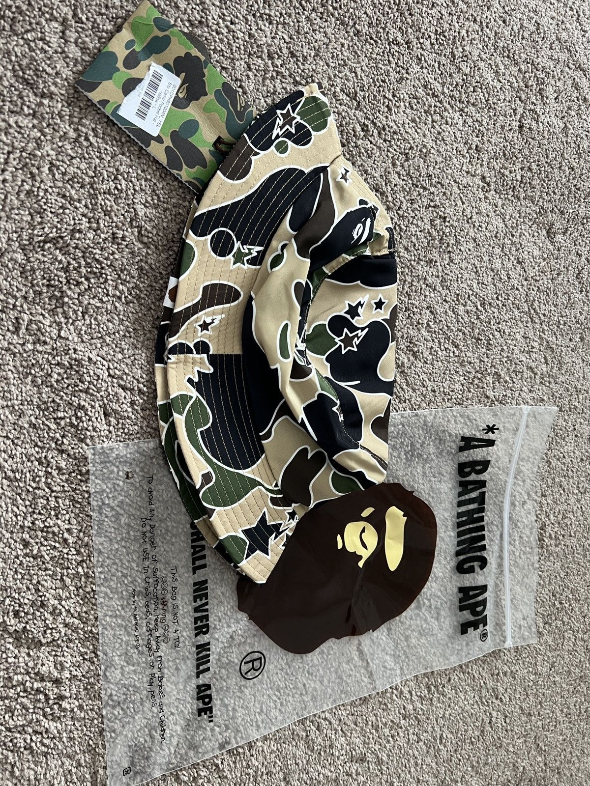 Bape Brand new A bathing ape Bape sta camo pocket hat large Size ONE SIZE - 3 Thumbnail