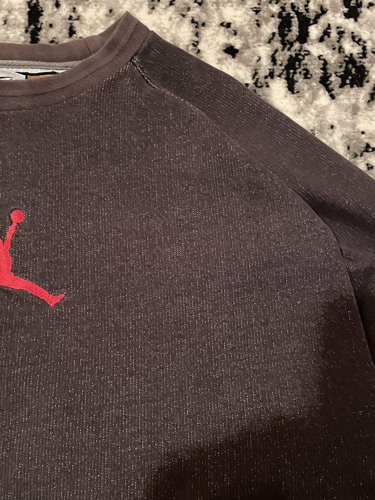 Jordan Brand × Nike × Vintage Sweater Jordan Vintage Crazy Fit Streetwear 80s Big Logo Size US L / EU 52-54 / 3 - 8 Thumbnail